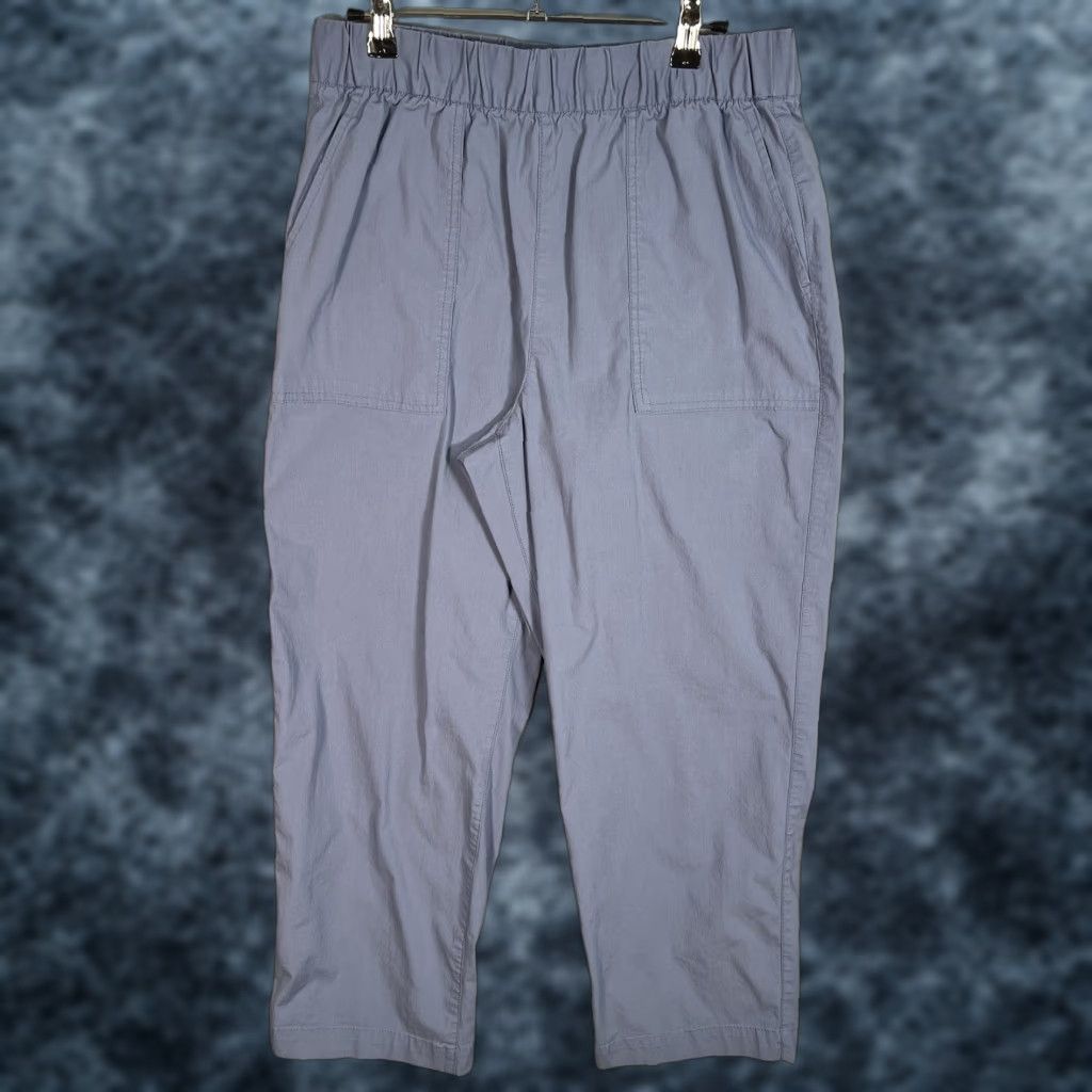 Gap VINTAGE Gap Wide Leg Pants Womens Medium Blue Elastic Waist Straight Leg Pants Theme: Chino Womens Size 32" / US 10 / IT 46 - 1 Thumbnail