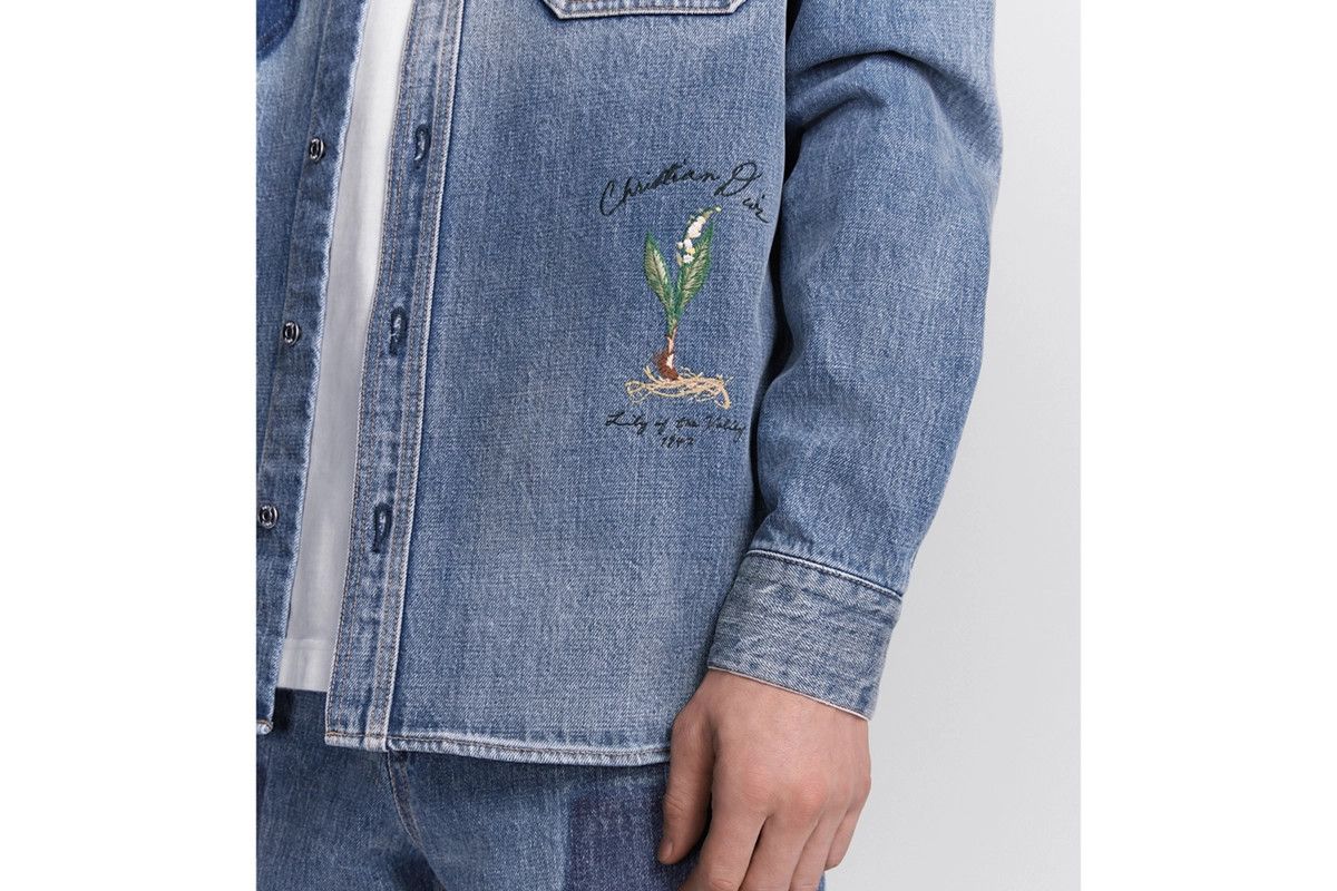 Dior o1bcso1str0226 Classic-Fit Embroidered Shirt in Blue Size US S / EU 44-46 / 1 - 6 Thumbnail