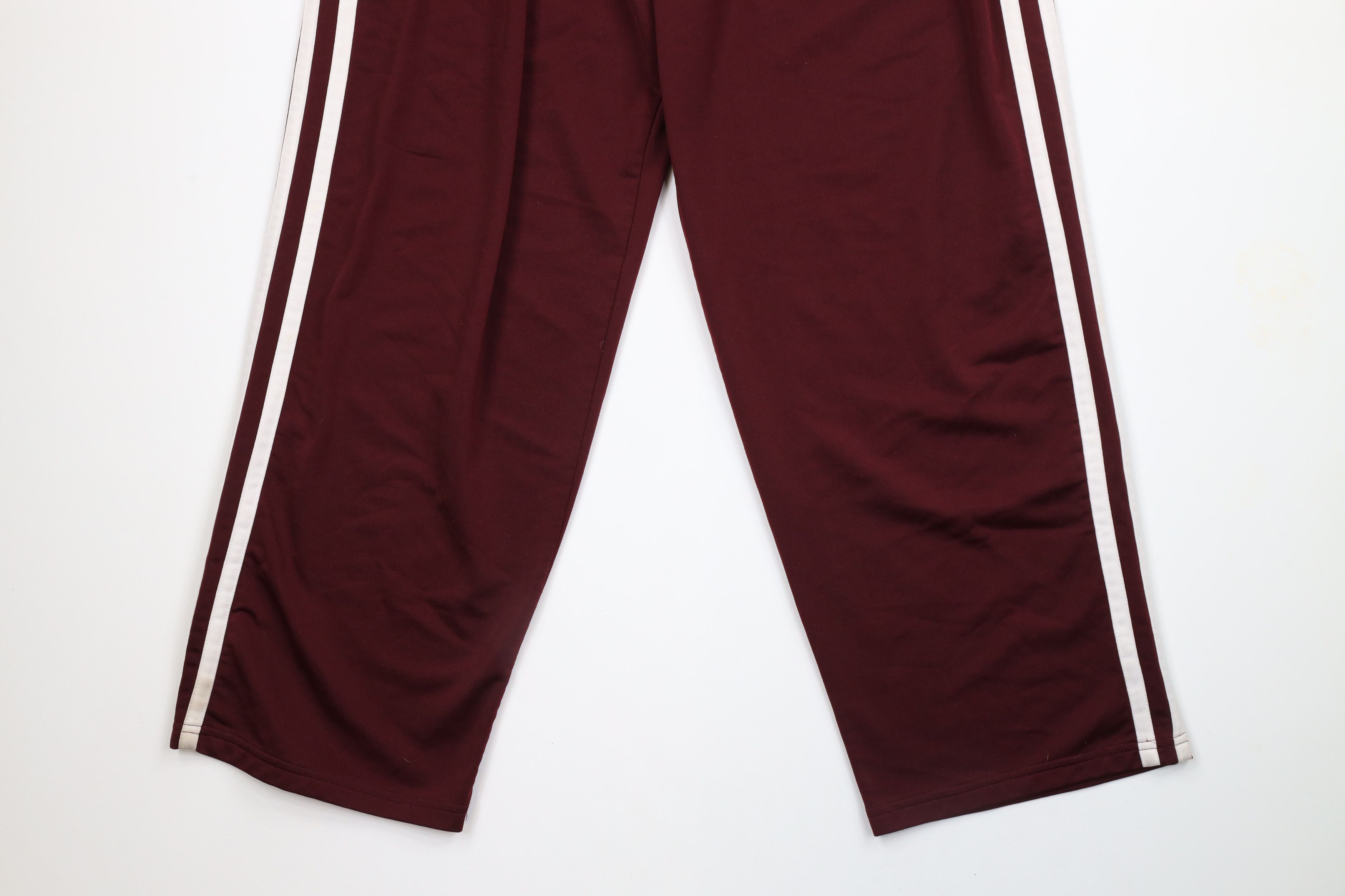 Vintage Vintage 90s Streetwear Striped Wide Leg Sweatpants Pants Red Size US 36 / EU 52 - 4 Thumbnail