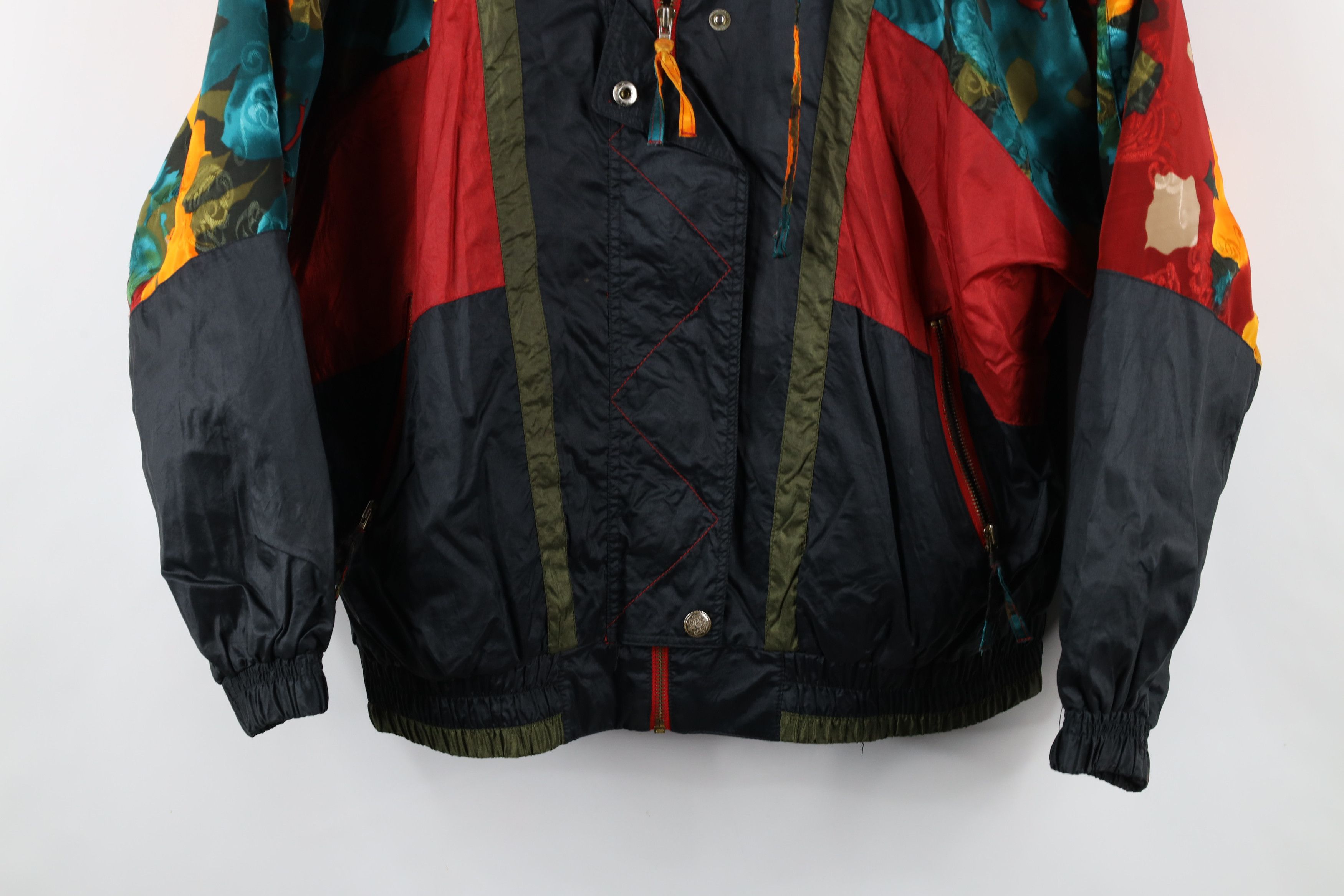 Vintage Vintage 90s Streetwear Rainbow Flower Windbreaker Jacket Size L / US 10 / IT 46 - 3 Thumbnail
