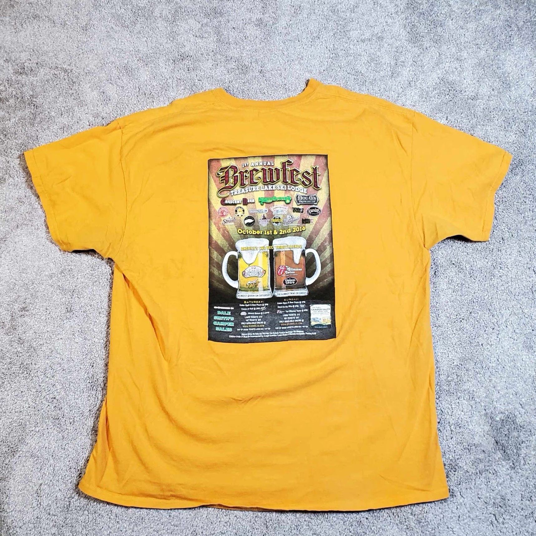 Gildan FIRST Original Brewfest T Shirt Treasure Lake Ski Lodge Dubois PA XL RARE Size US XL / EU 56 / 4 - 4 Thumbnail