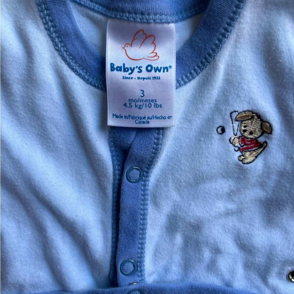Designer Vintage Baseball Baby Pajamas Size ONE SIZE - 3 Thumbnail