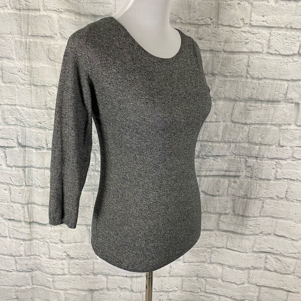 Express Express women M scoopneck 3/4 sleeve lightweight grey sweate Size M / US 6-8 / IT 42-44 - 4 Thumbnail
