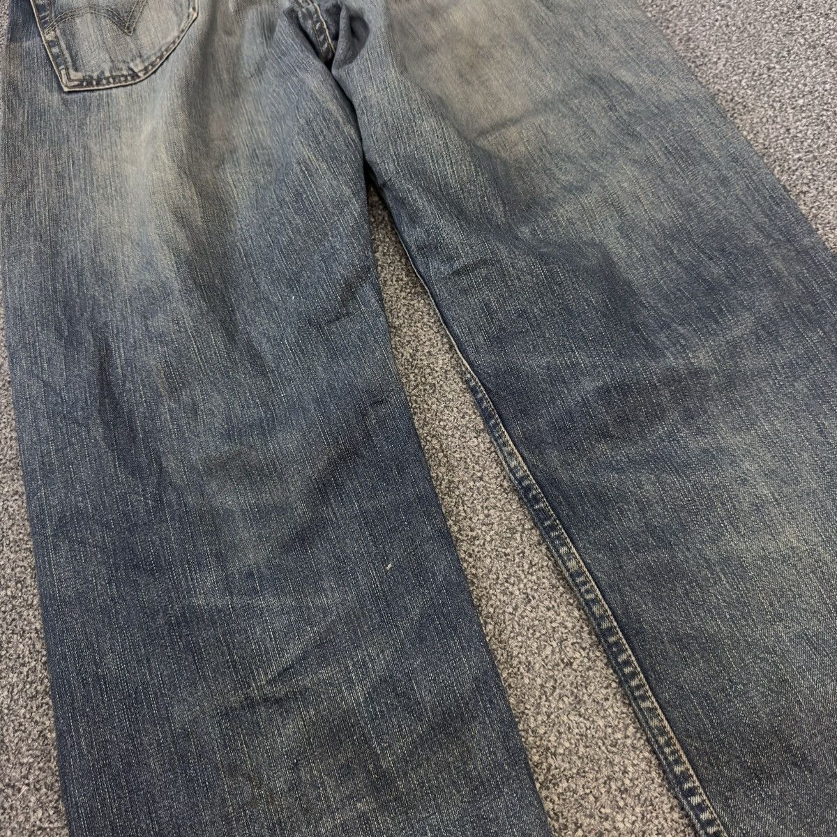 Fashion Victim Archives Baggy Vintage y2k Levis 504 Distressed Dirty Wash Size US 34 / EU 50 - 9 Thumbnail