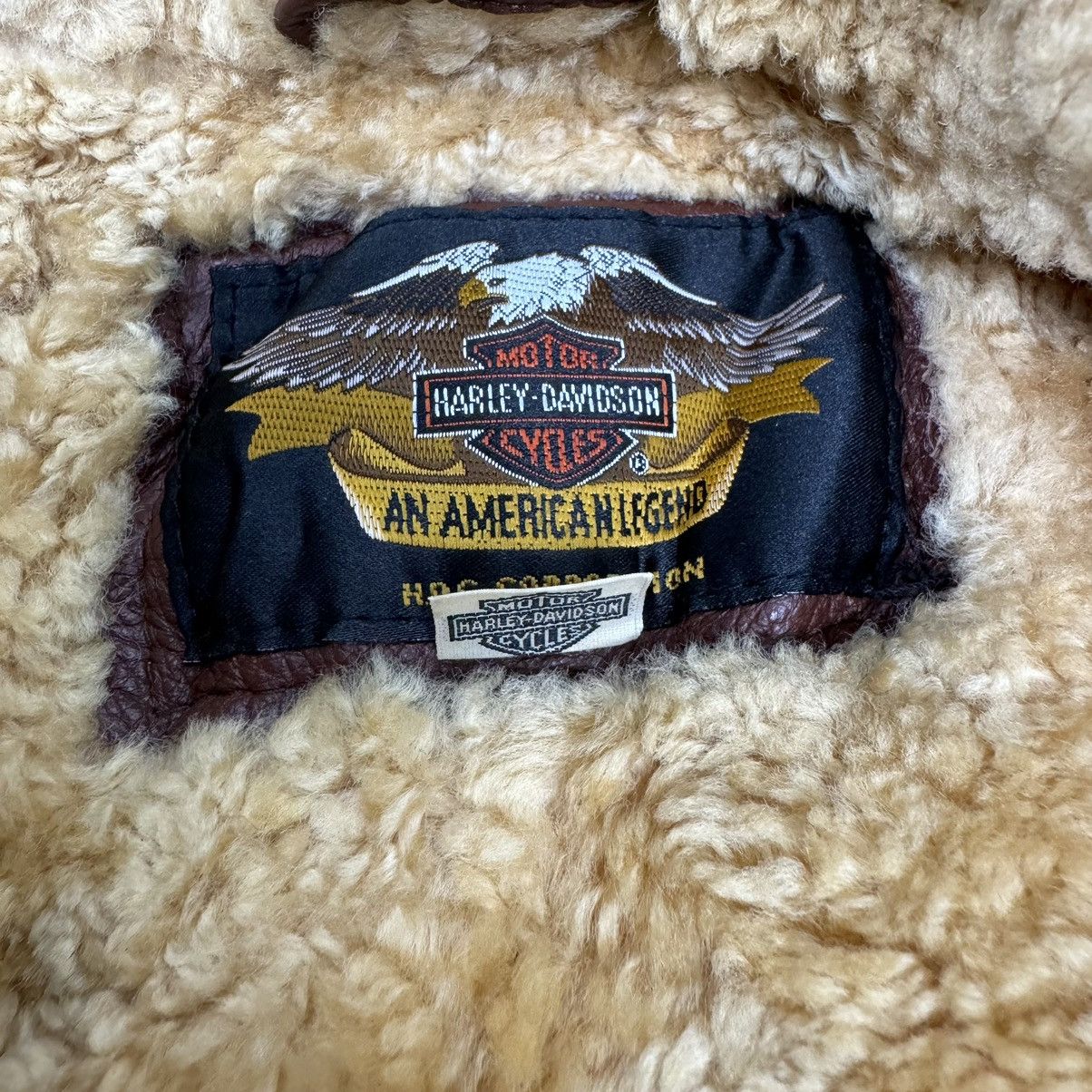 Harley Davidson ☀️HARLEY DAVIDSON B3 SHEEPSKIN BIKERS LEATHER JACKET Size US L / EU 52-54 / 3 - 13 Thumbnail