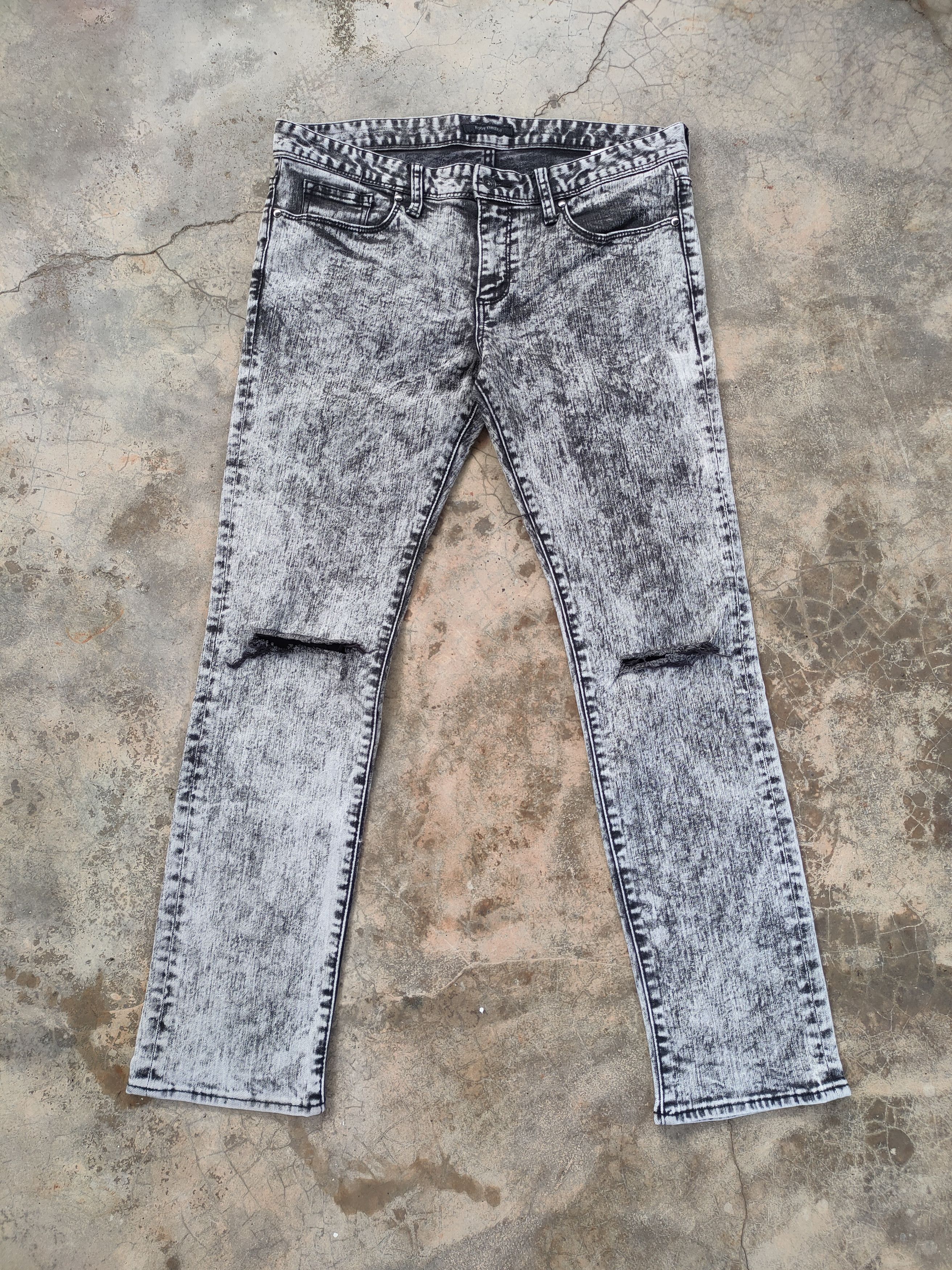 Roots VINTAGE ROOT THREE SKINNY FADED DISTRESSED JEANS PANTS Size US 33 - 1 Thumbnail