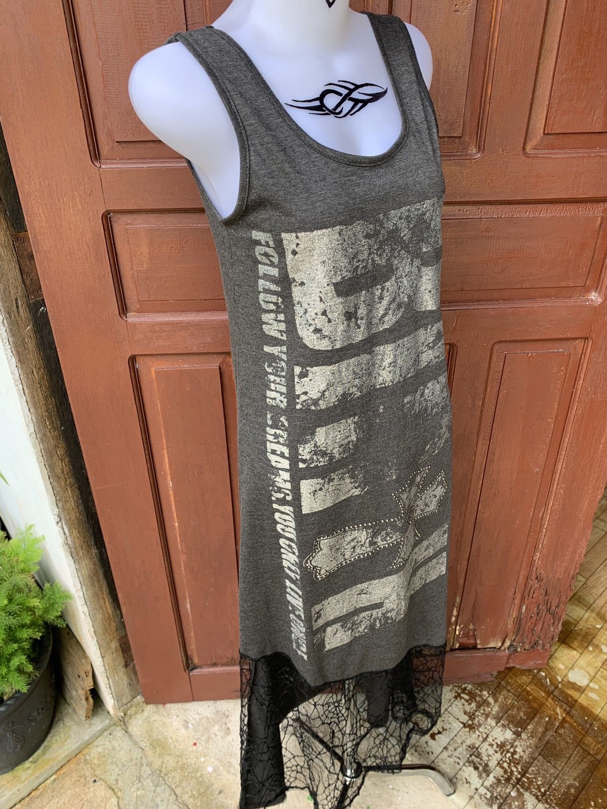 14th Addiction × 20471120 × Japanese Brand y2k Rich or Die Goth Cross Avant Garde Tank Style Long Dress Size S / US 4 / IT 40 - 7 Thumbnail