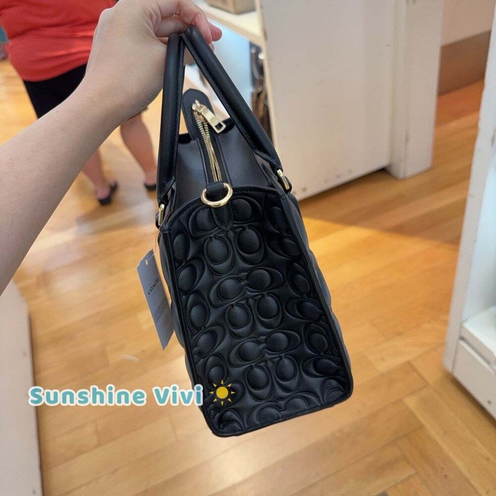 Coach NWT Coach Maggie Small Tote Bag Leather Black CY670 Size ONE SIZE - 4 Thumbnail