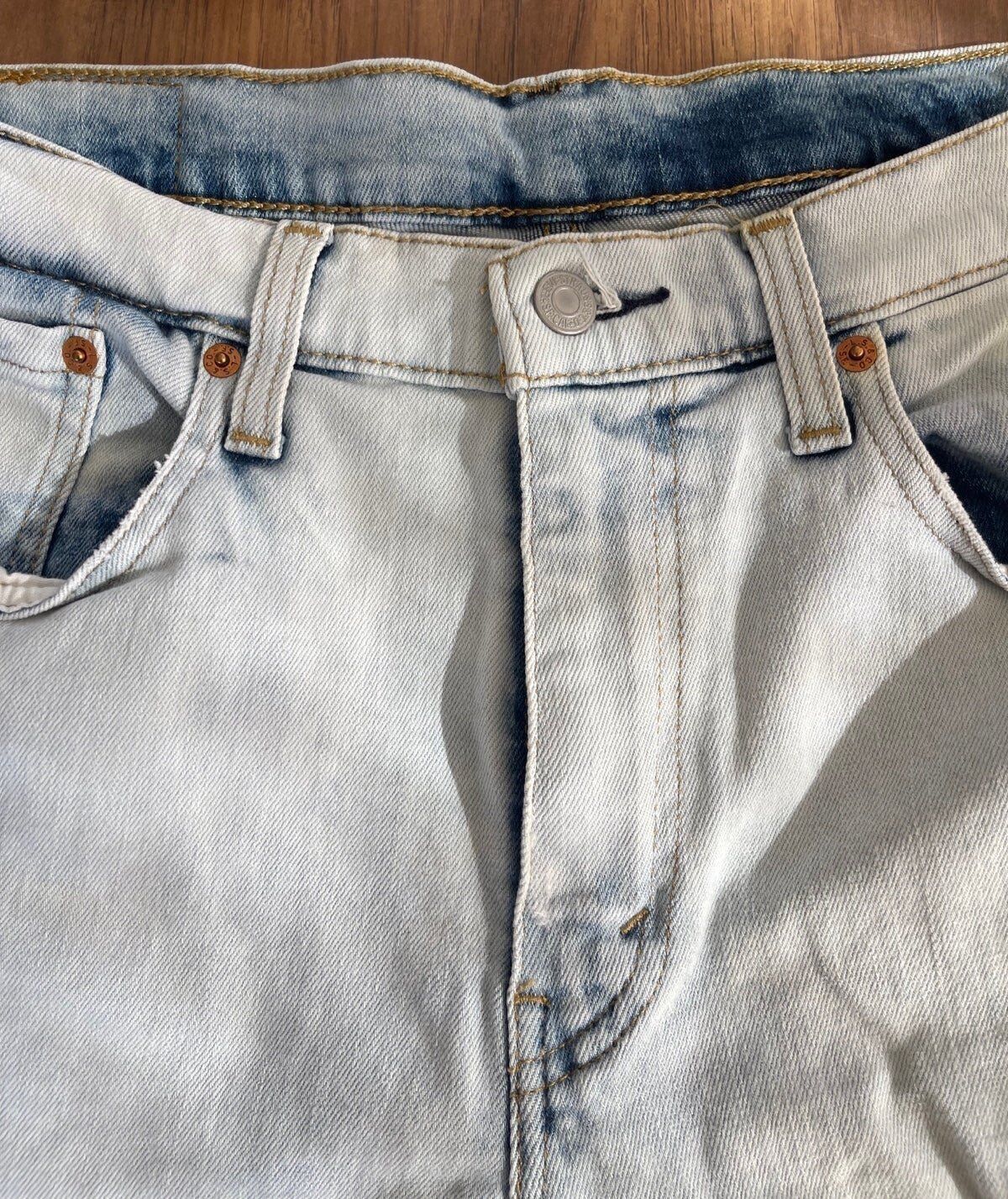 Levi's Vintage Clothing Levis' Regular Fit Mens Size 34 Two Denim Black/Blue Shorts Size US 34 / EU 50 - 8 Thumbnail