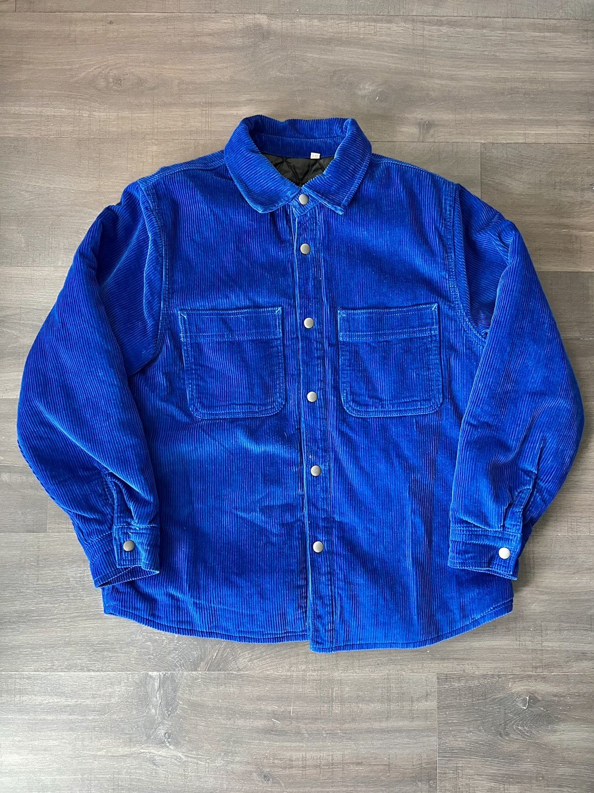 image of Stussy Stüssy Fall 23 Cord Quilted Overshirt Small in Royal Blue, Men's