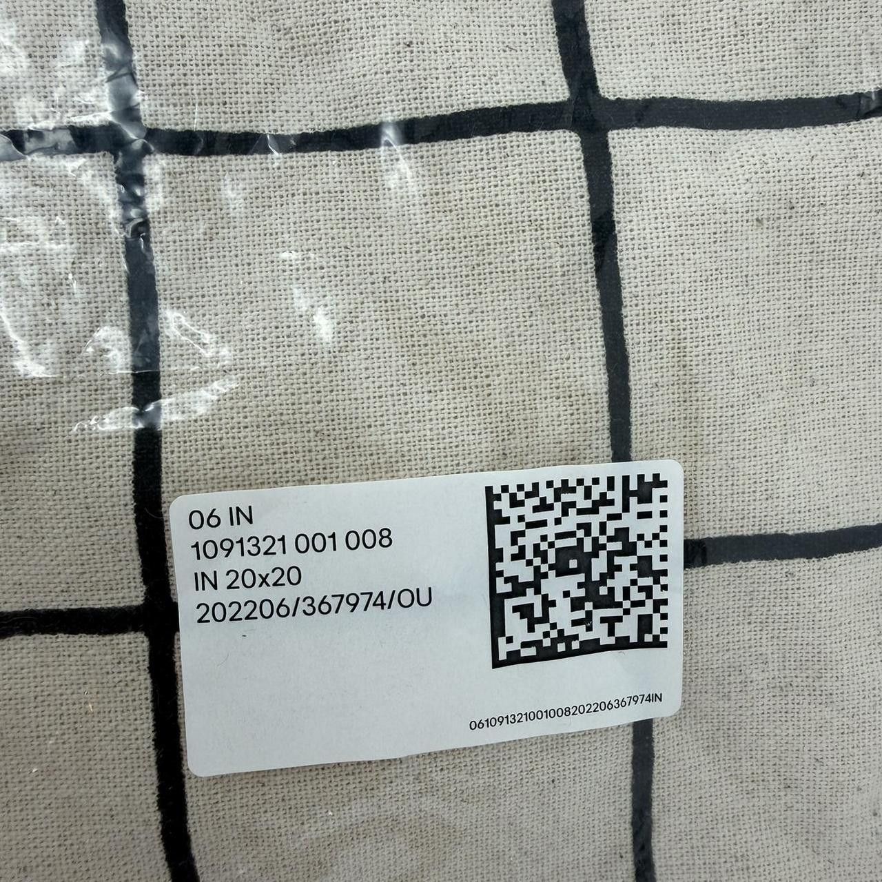H&M Hm Home Square Cotton Plaid Size ONE SIZE - 3 Thumbnail