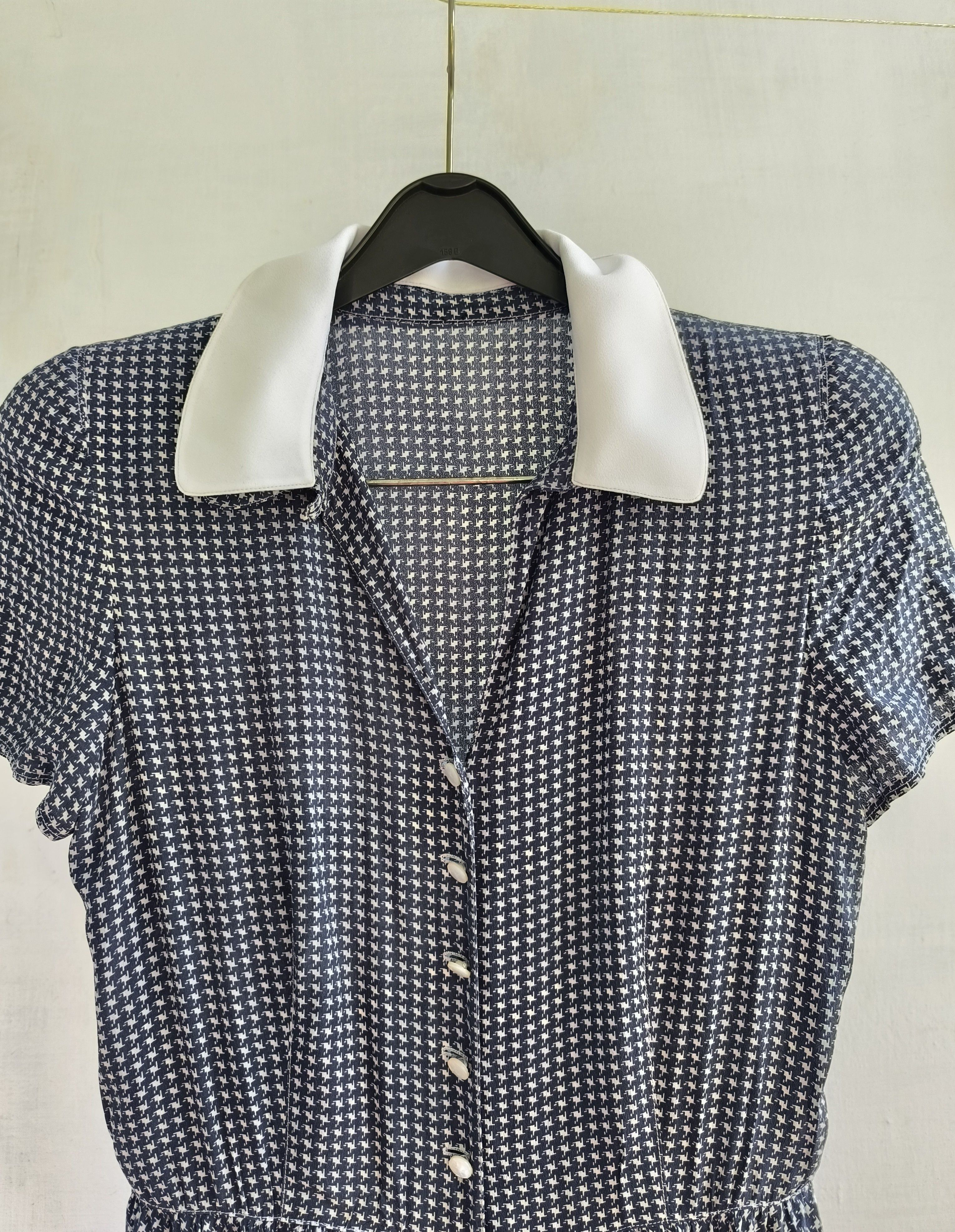 Other VTG Oscar Rom Zürich Dress & Shorts Set Blue Houndstooth Size S / US 4 / IT 40 - 13 Thumbnail