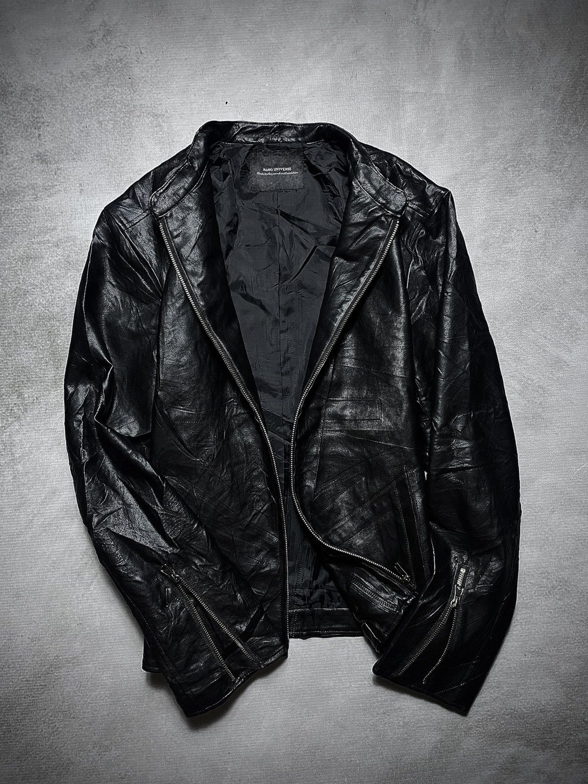 5351 POUR LES HOMMES lamb skin stripe Leather Jacket | Grailed