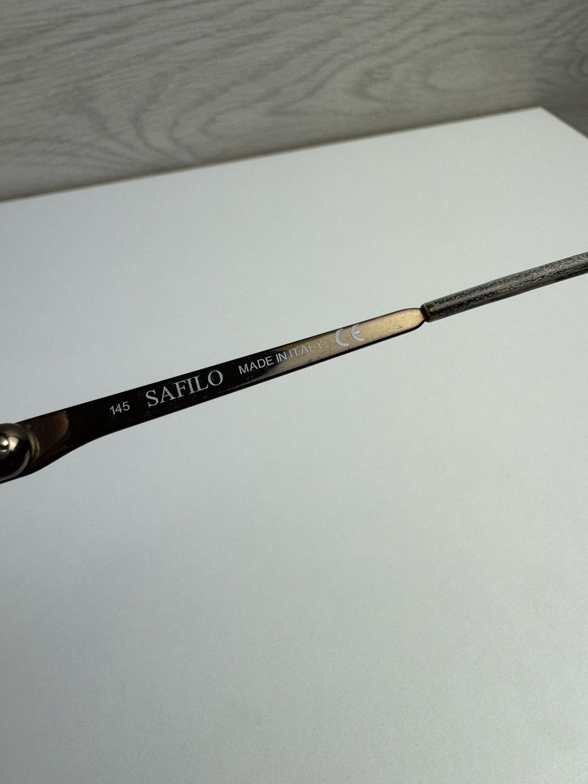 Safilo Safilo Vintage Metal Eyeglasses Frame Rectangular Size ONE SIZE - 4 Thumbnail