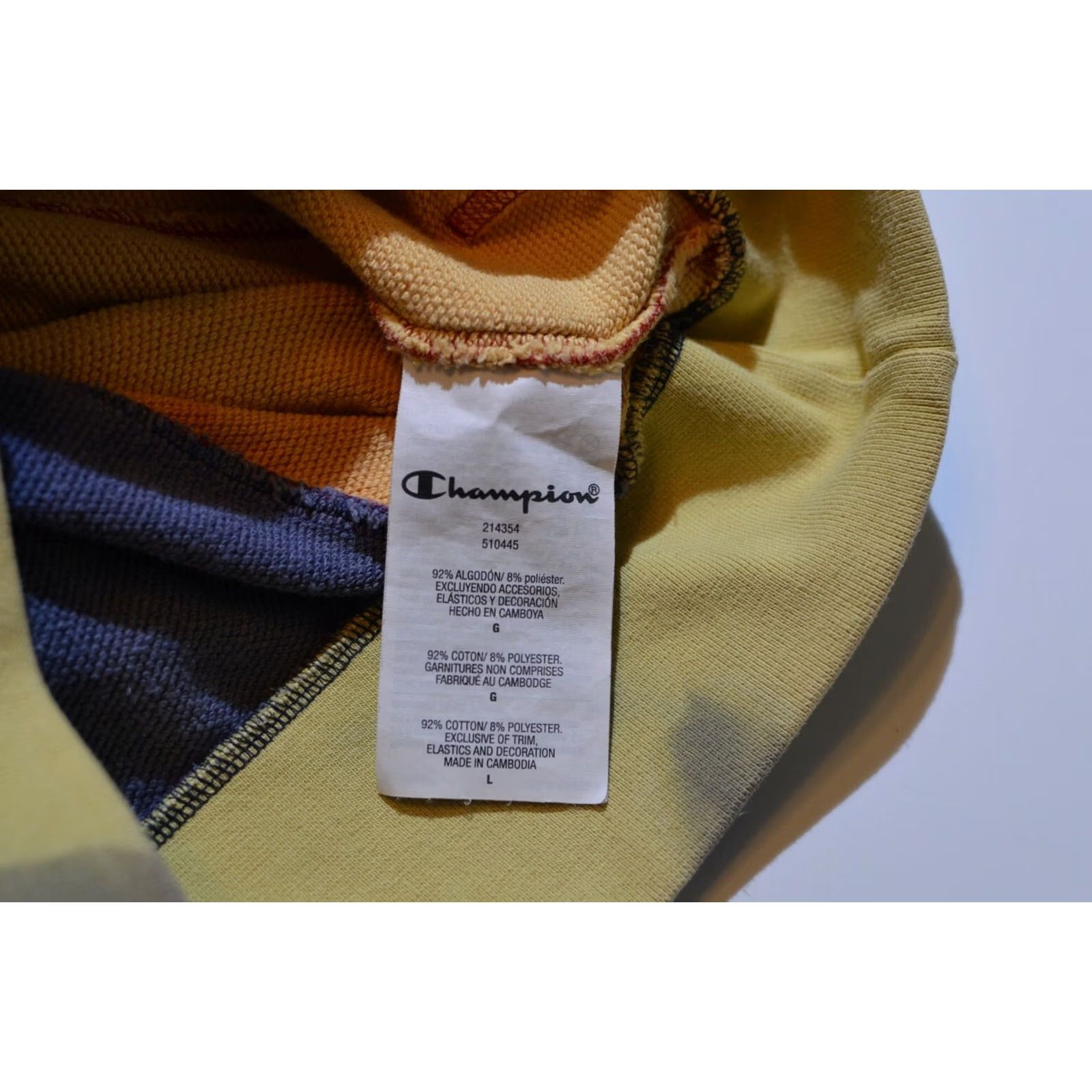Champion Champion Multicolor Colorblock Sweatshirt Crewneck Men's L Size US L / EU 52-54 / 3 - 7 Thumbnail