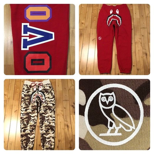 Bape × October's Very Own 🔥Reversible🔥 OVO × BAPE camo Shark sweat pants ★size M Size US 32 / EU 48 - 1 Thumbnail