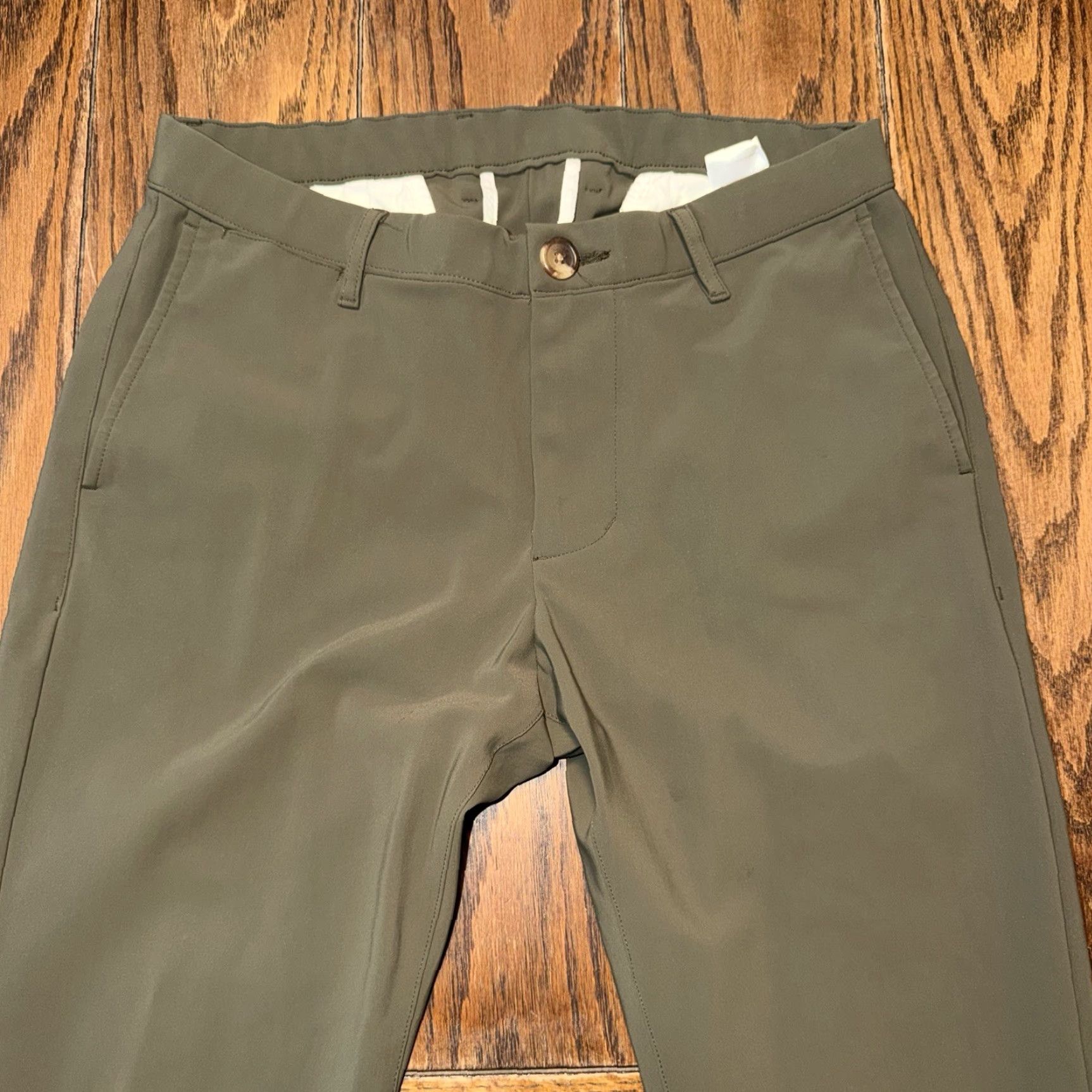 Vintage Proper Cloth Milano Fatigue Performance Knit Pants 35X26 Green Size US 35 - 3 Thumbnail