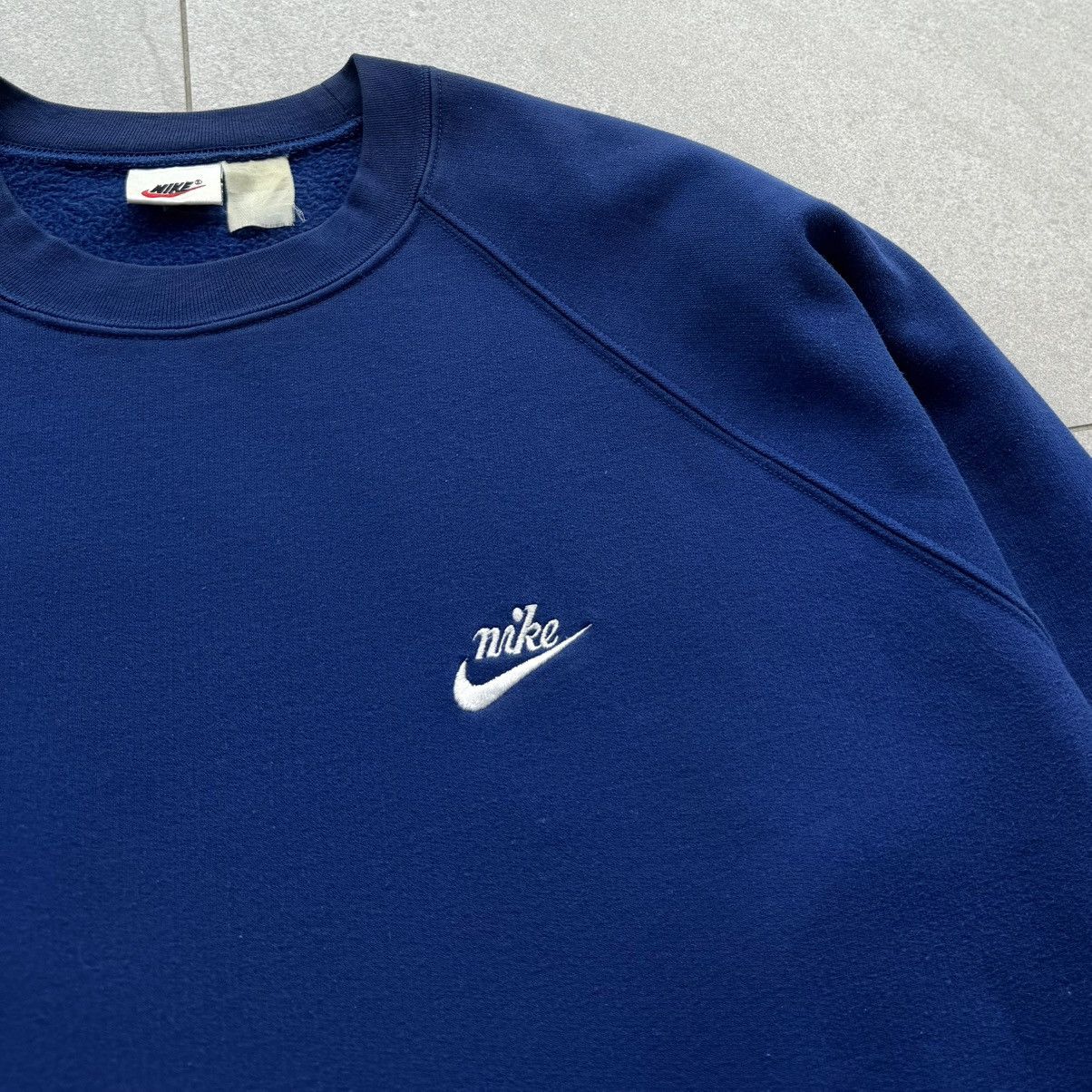 Vintage 90s Nike Embroidered Rare Logo Crewneck