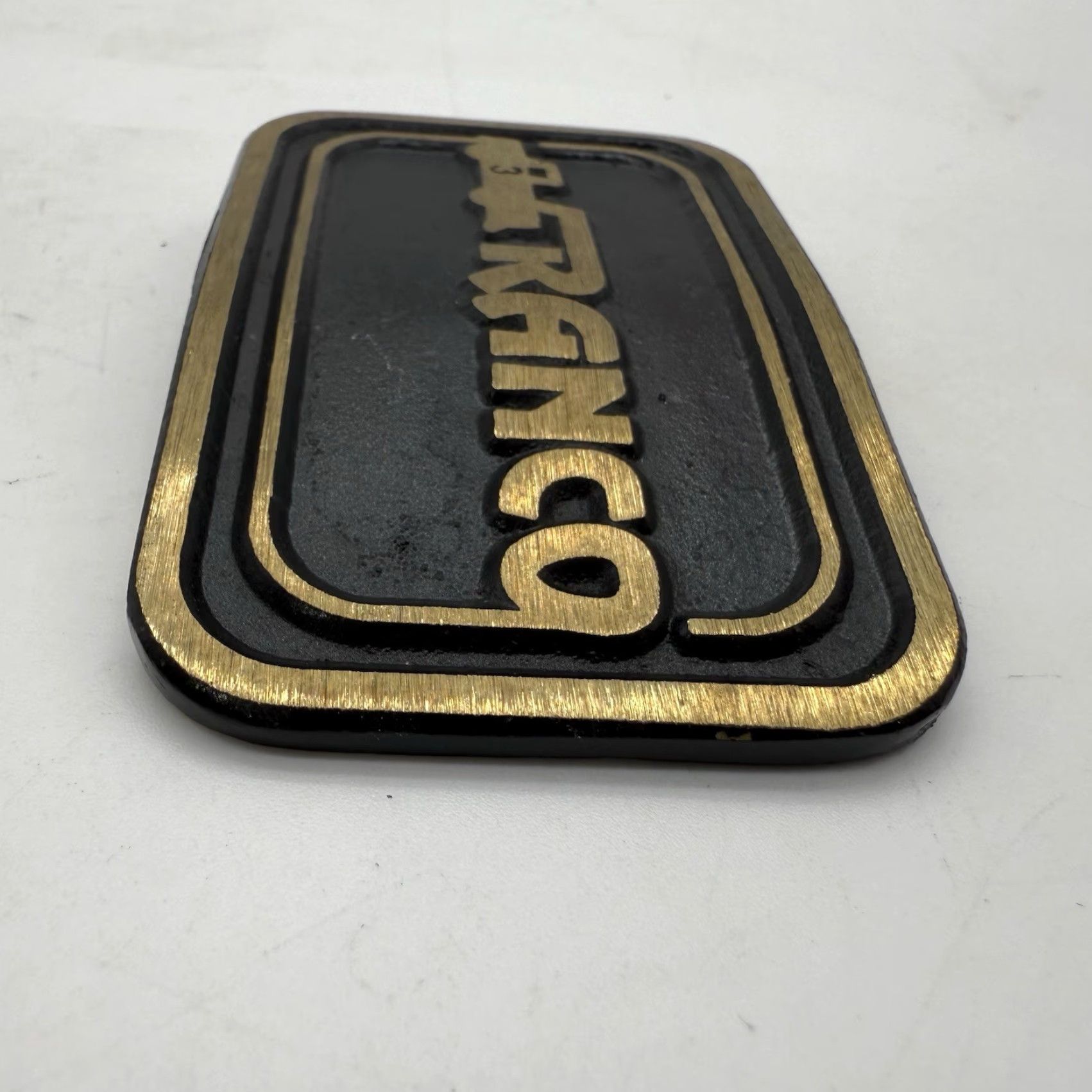 Vintage VINTAGE DynaBuckle Belt Buckle Trucker Promo Brass Gold & Black 1980s-90s Vehicles/Transportation Adults Unisex Size ONE SIZE - 6 Thumbnail