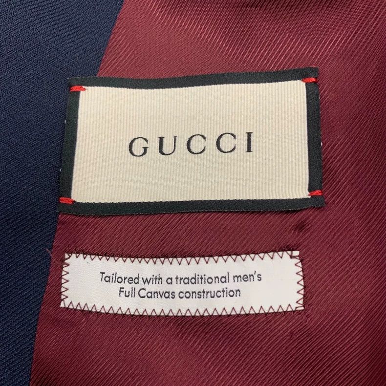 Gucci Gucci Dark blue logo embroidered lapel suit 2502-Nextarrow Size 36R - 5 Thumbnail