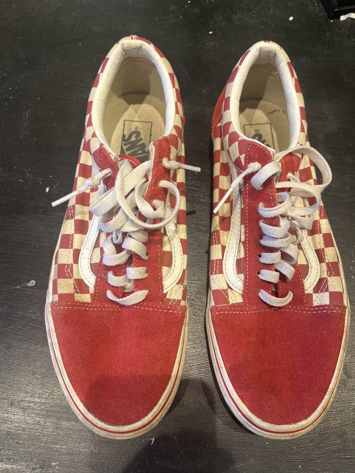 Vans Vans Old Skool Checkerboard Red Size US 10 / EU 43 - 4 Thumbnail
