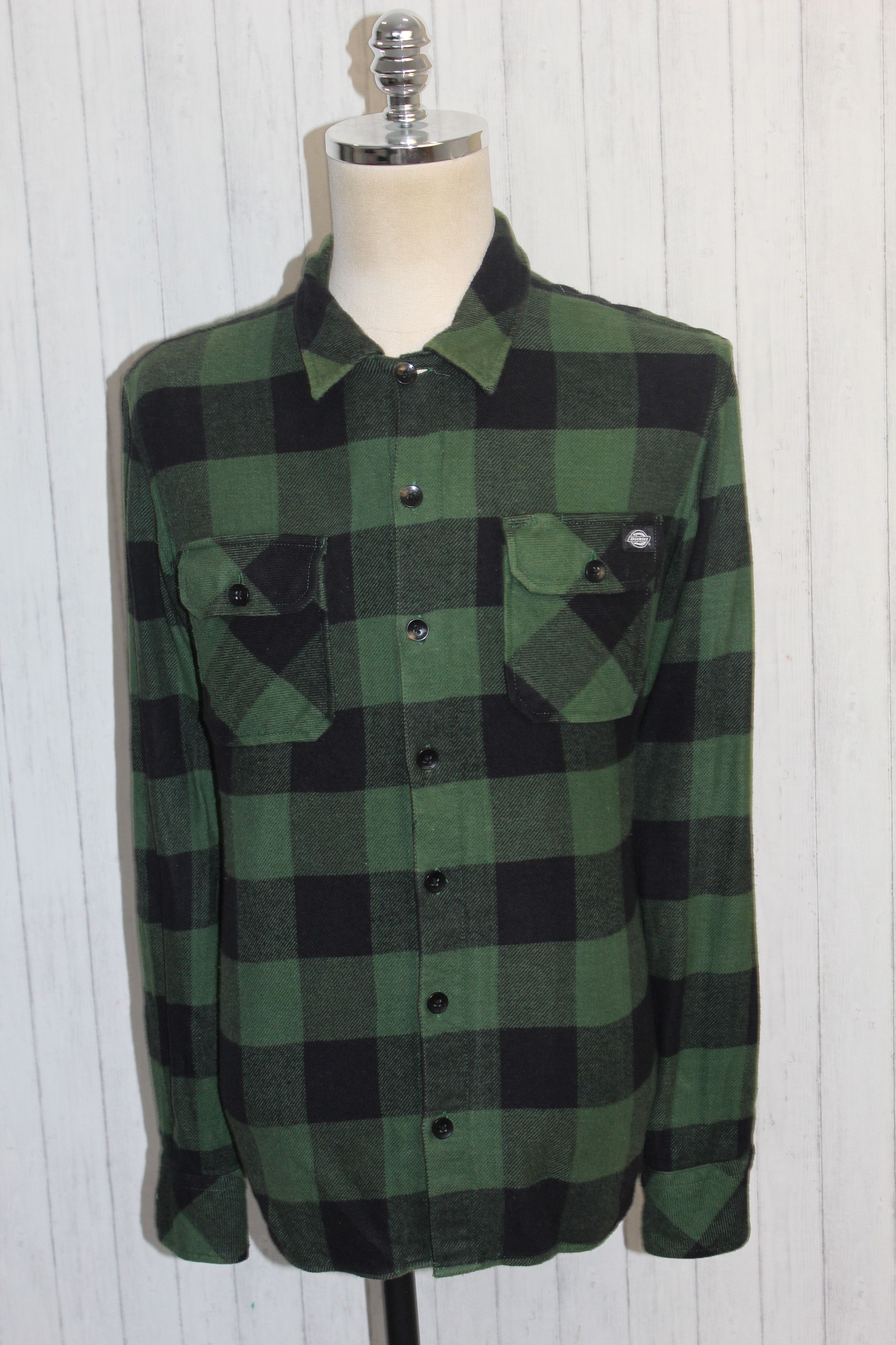 Dickies Dickies Vintage Long Sleeve Check Overshirt Shirt Size US L / EU 52-54 / 3 - 2 Thumbnail
