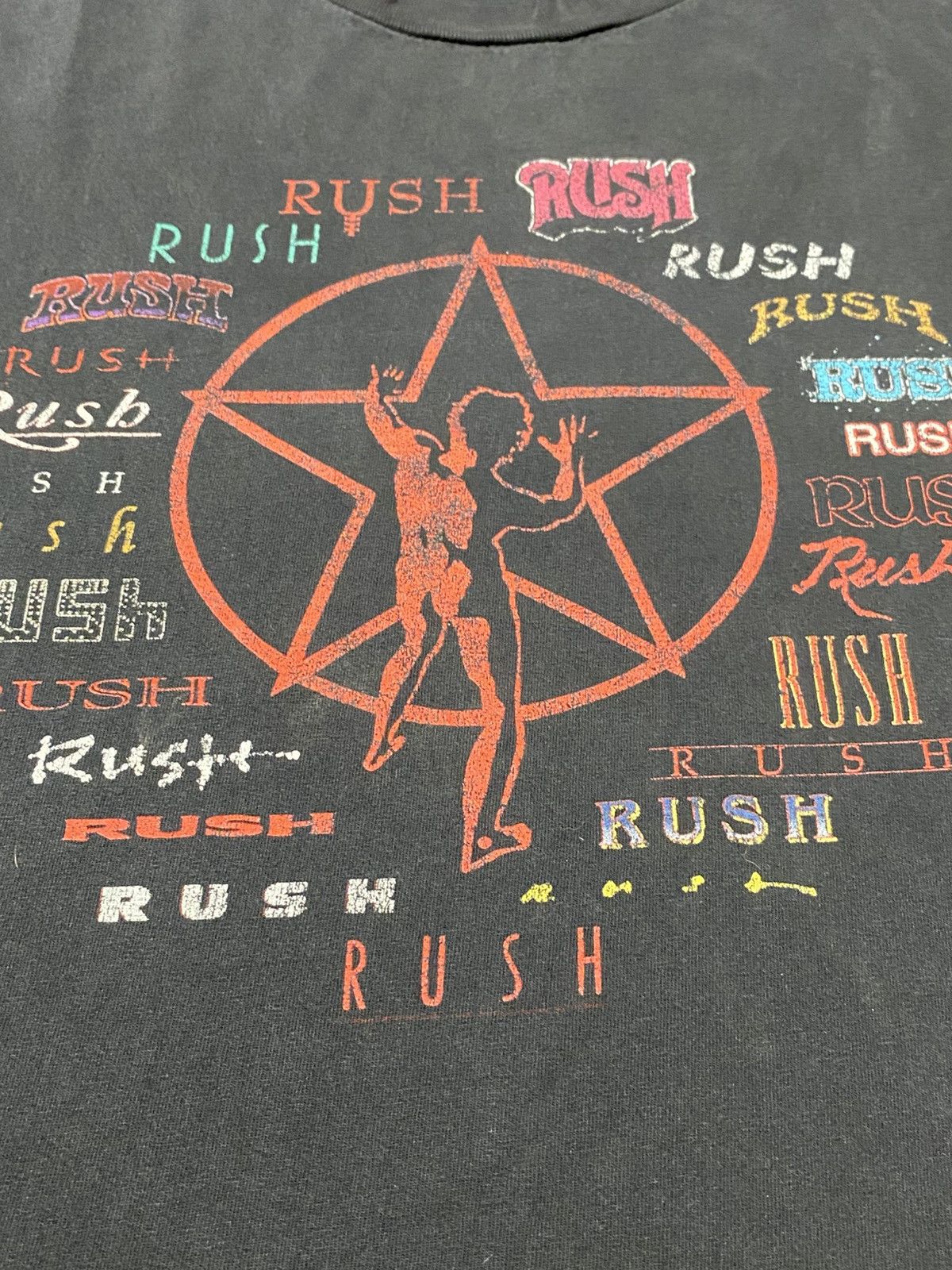 Band Tees Vintage Rush All Logos Tee Distressed Sun Faded T Shirt Y2K Size US XXL / EU 58 / 5 - 3 Thumbnail