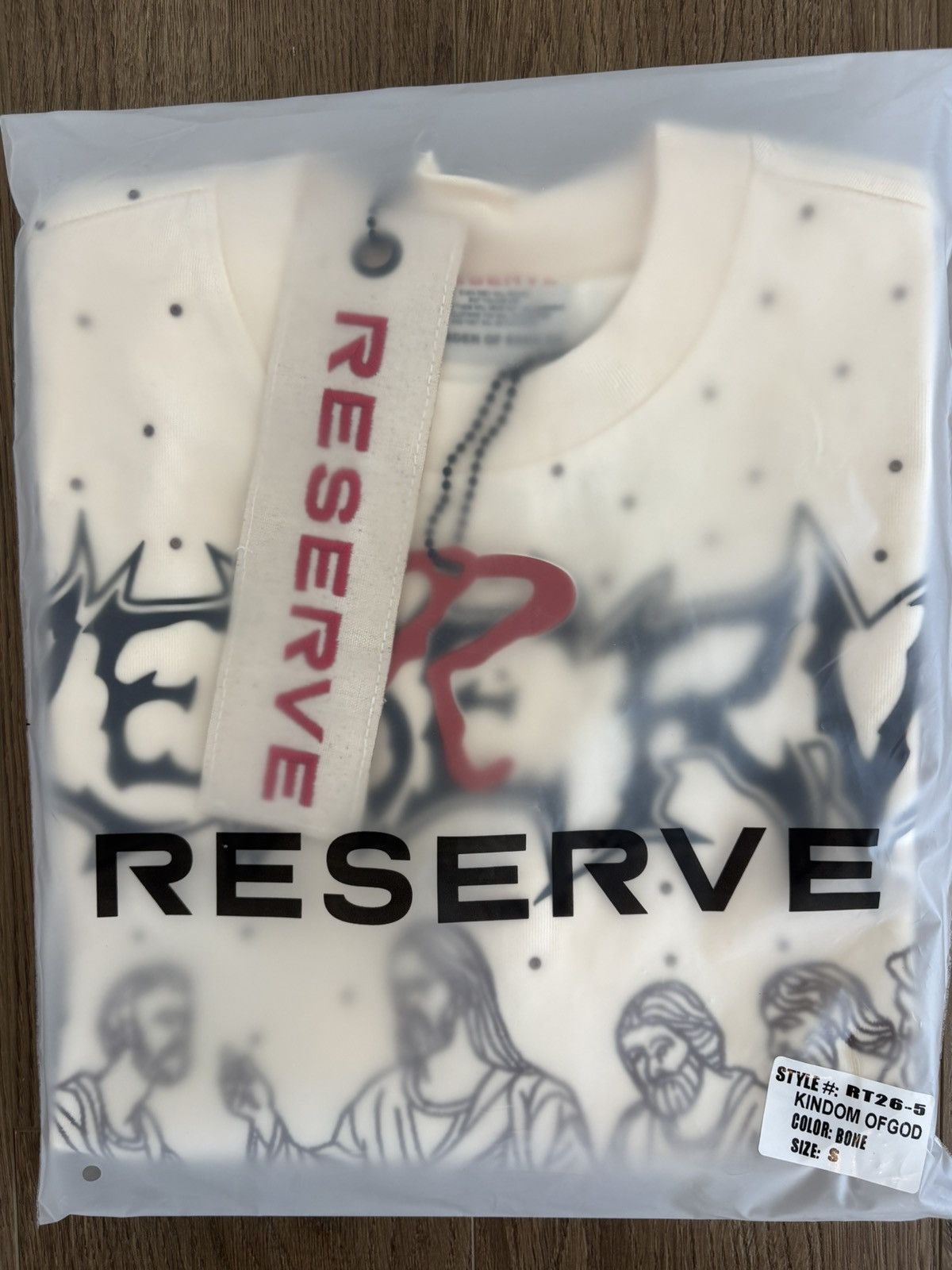 Other Reserve Kingdom Of God Embroidered (Bone) Mens Size S TShirt Size US S / EU 44-46 / 1 - 9 Thumbnail