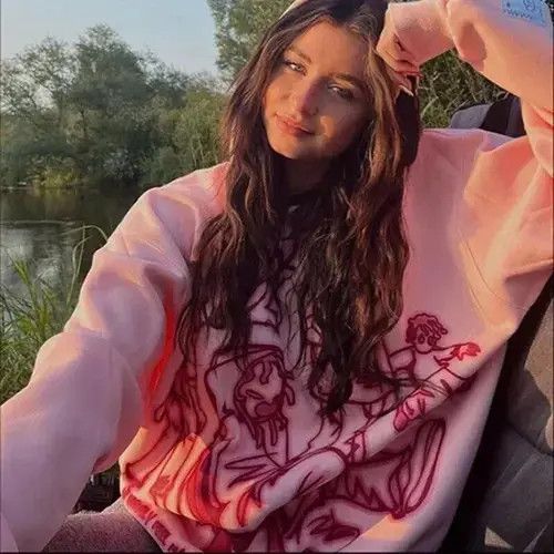 Japanese Brand Streetwear Harajuku Long Sleeve Pink Hooded Size ONE SIZE - 5 Thumbnail