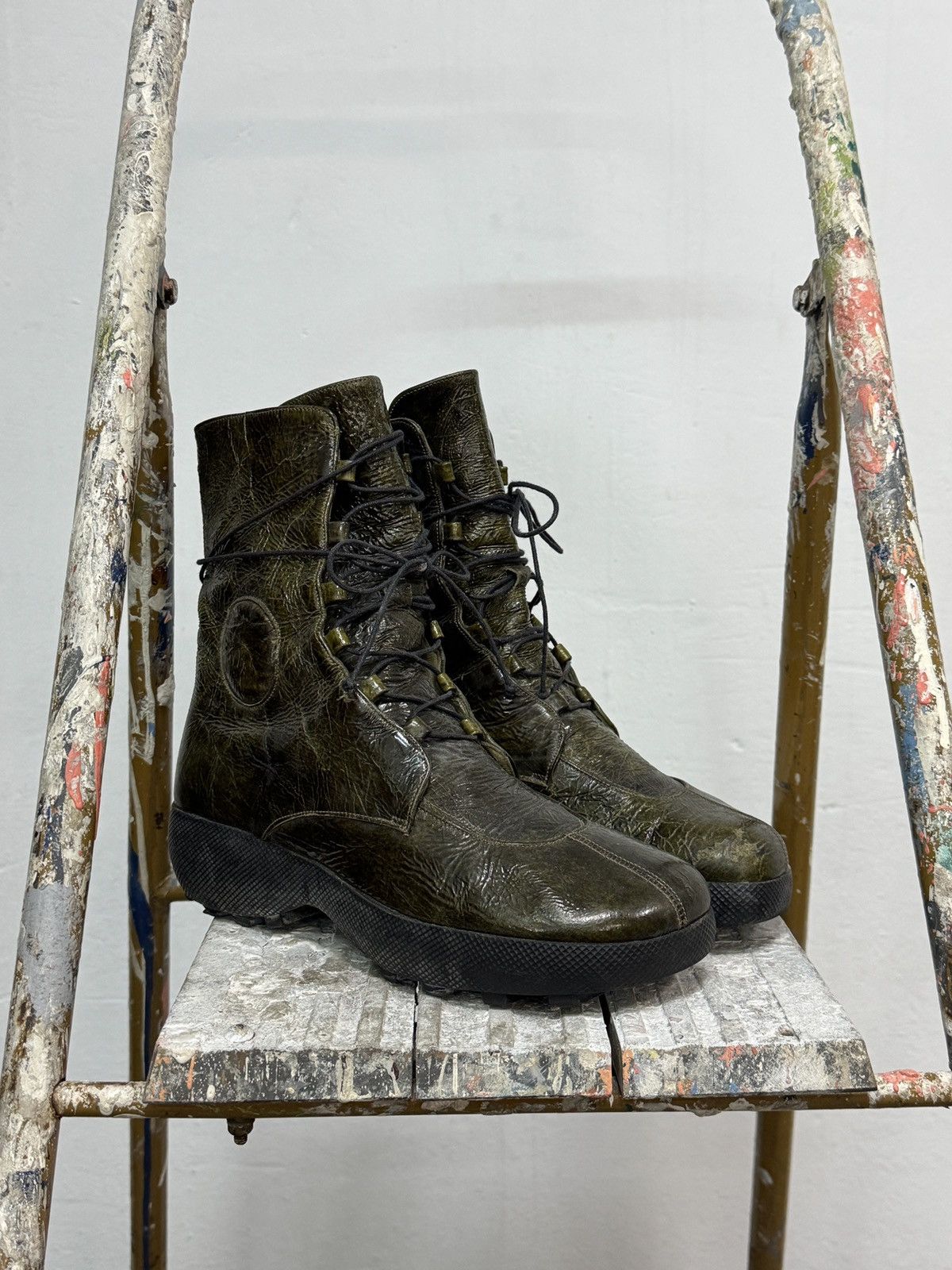 Japanese Brand Vintage Leather Biker Boots Size US 7.5 / IT 37.5 - 3 Thumbnail