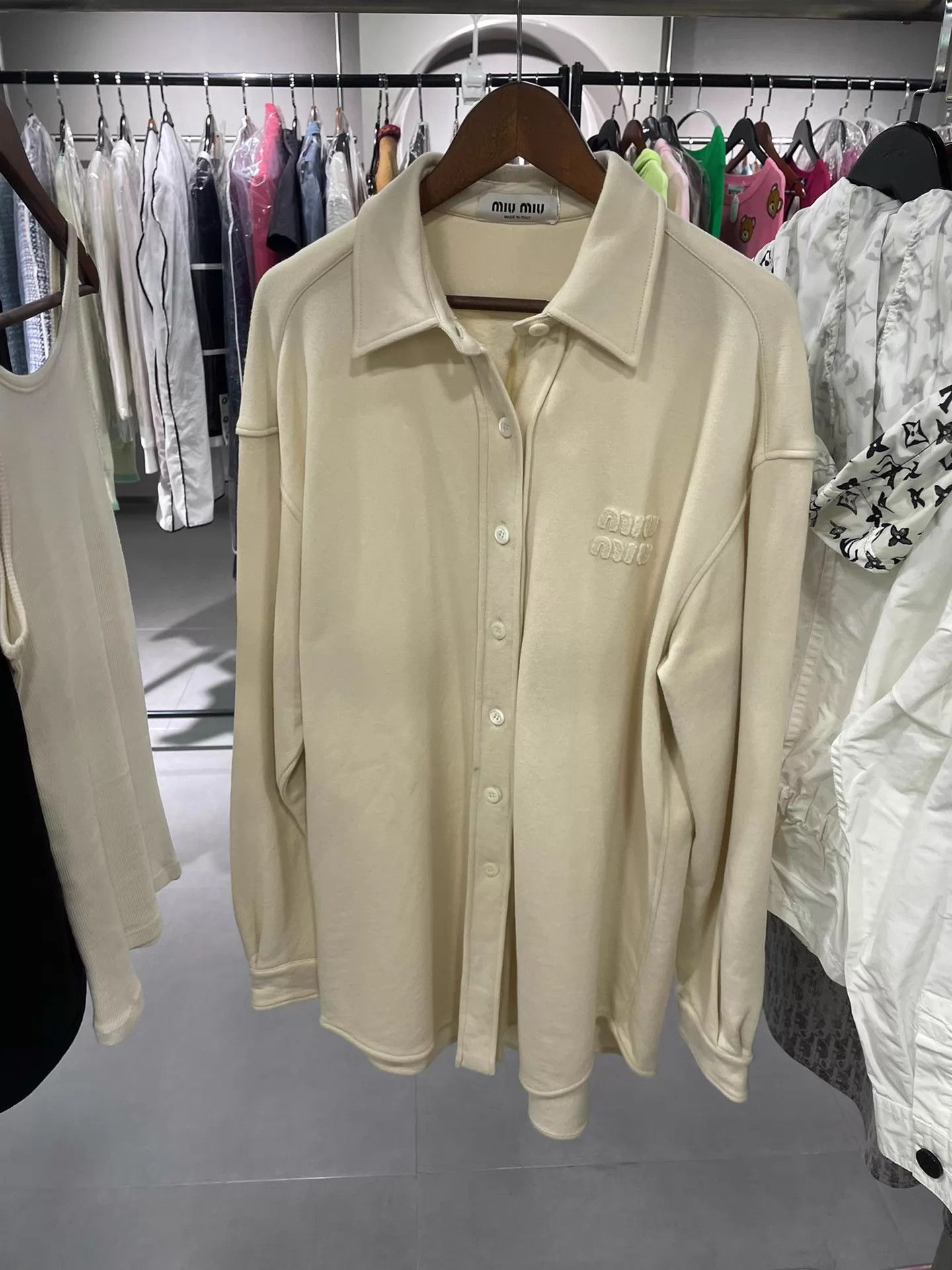 Miu Miu MIU MIU Mini Logo Shirt Jacket Size S / US 4 / IT 40 - 1 Thumbnail