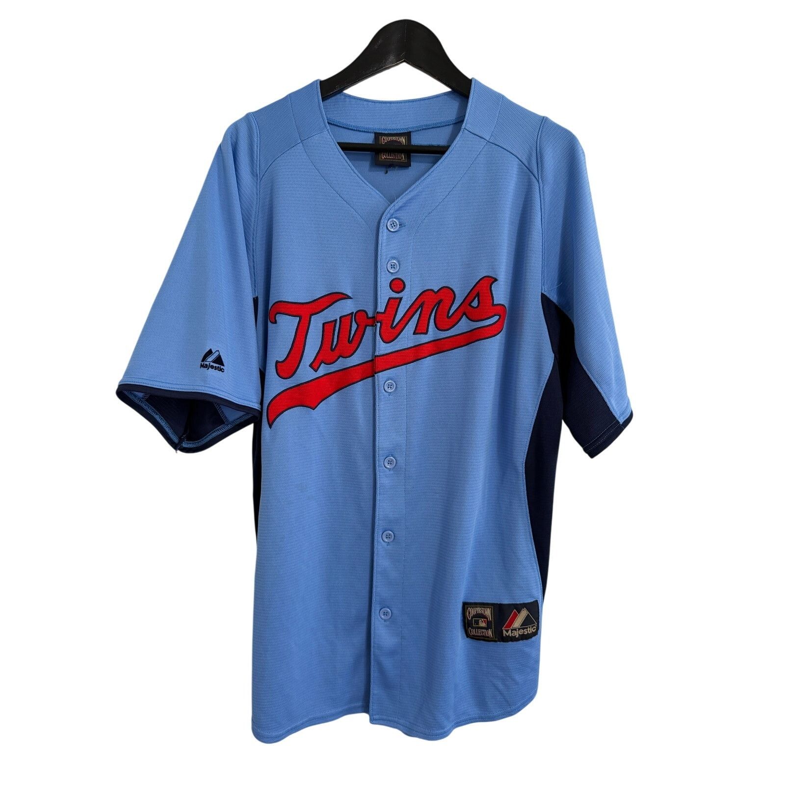 Majestic Minnesota Twins Powder Blue Cooperstown Collection Jersey Size US XL / EU 56 / 4 - 1 Thumbnail
