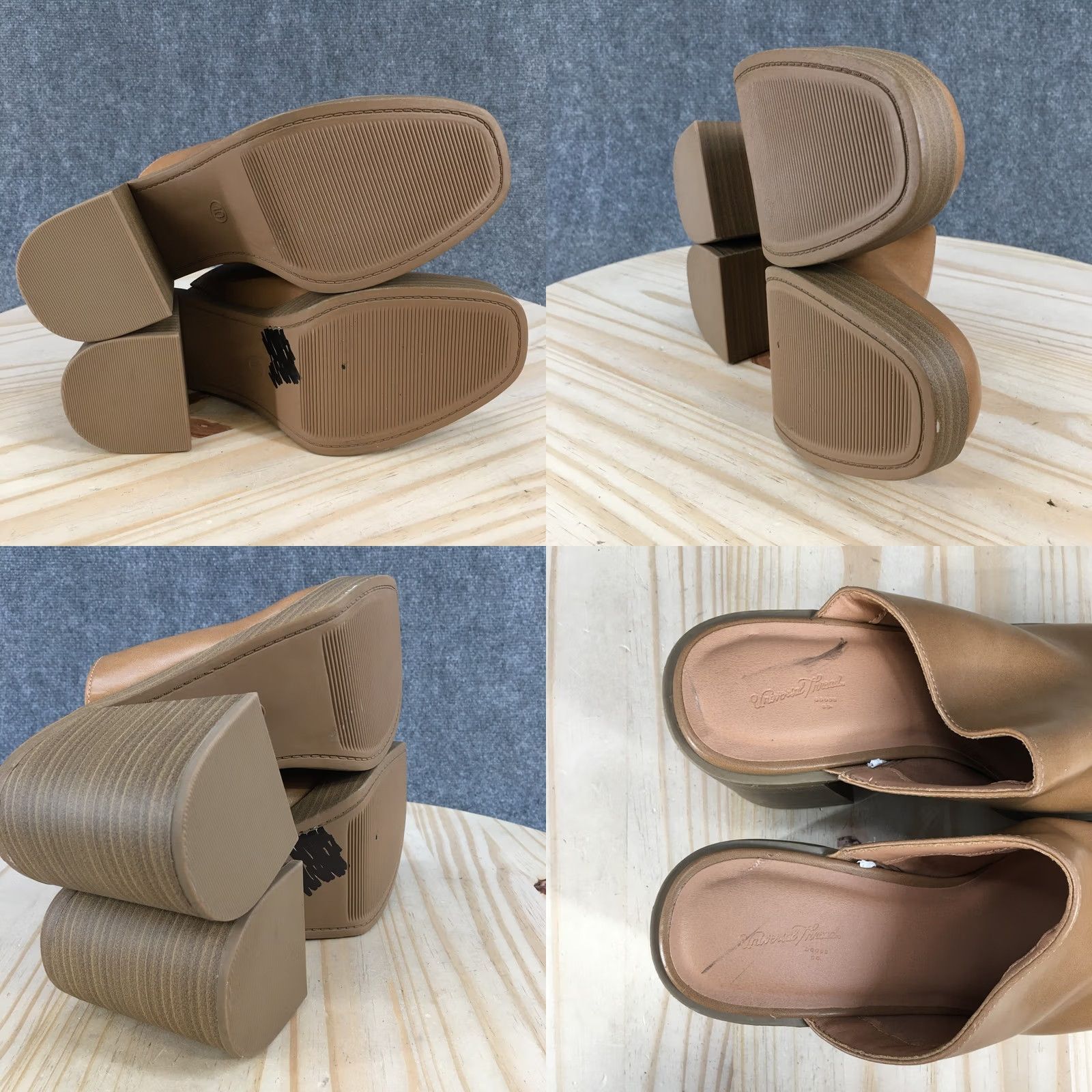 Vintage Universal Thread Sandals Tess Block Heels Slip On Mules Brown Casual Womens 10 Size US 10 / IT 40 - 9 Thumbnail