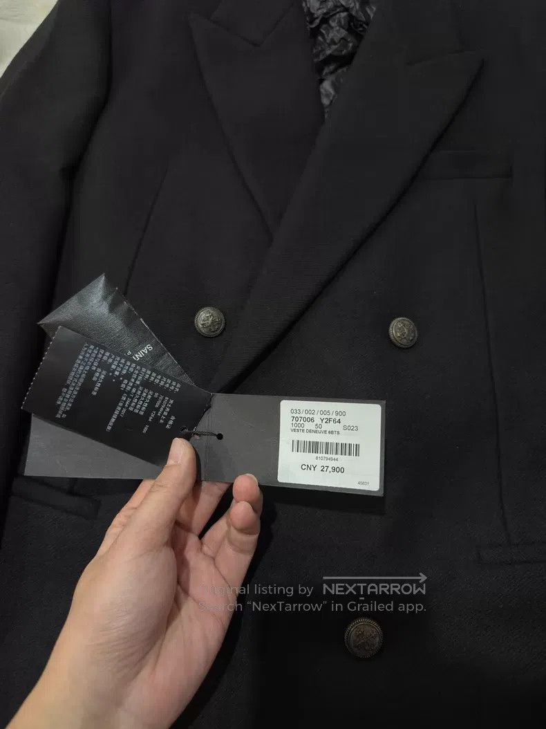 Saint Laurent Paris Saint Laurent Paris Black and Gold Cashmere Wool Blend Ove Size US M / EU 48-50 / 2 - 6 Thumbnail