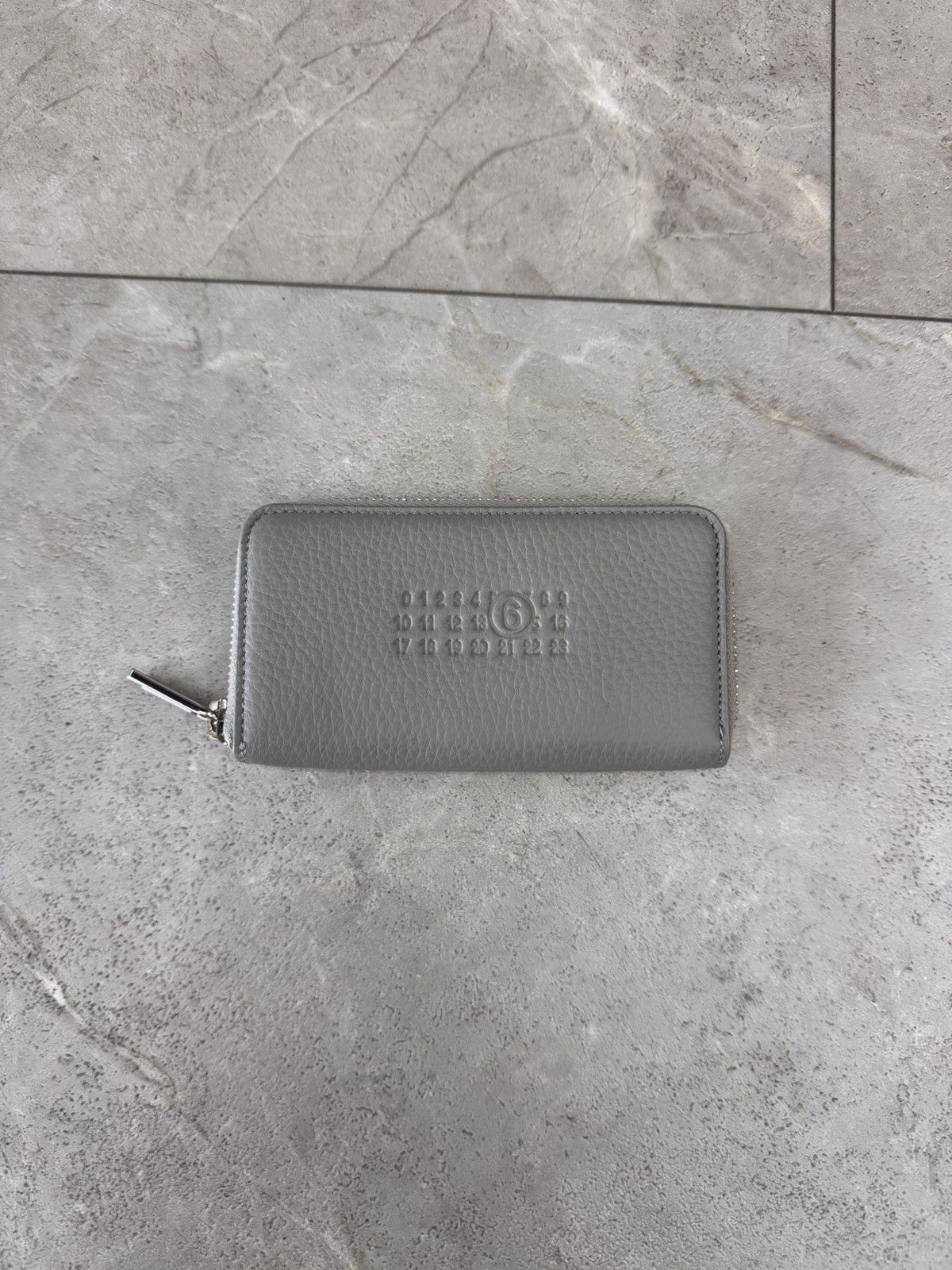 Maison Margiela Maison Margiela Zip Long Leather Wallet Gray Size ONE SIZE - 1 Thumbnail