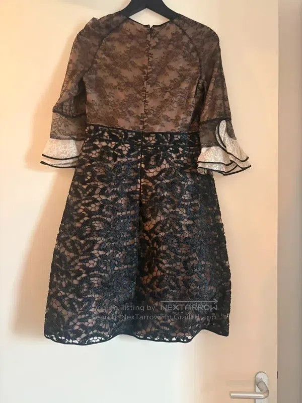 Valentino Valentino Black lace dress Size L / US 10 / IT 46 - 3 Thumbnail