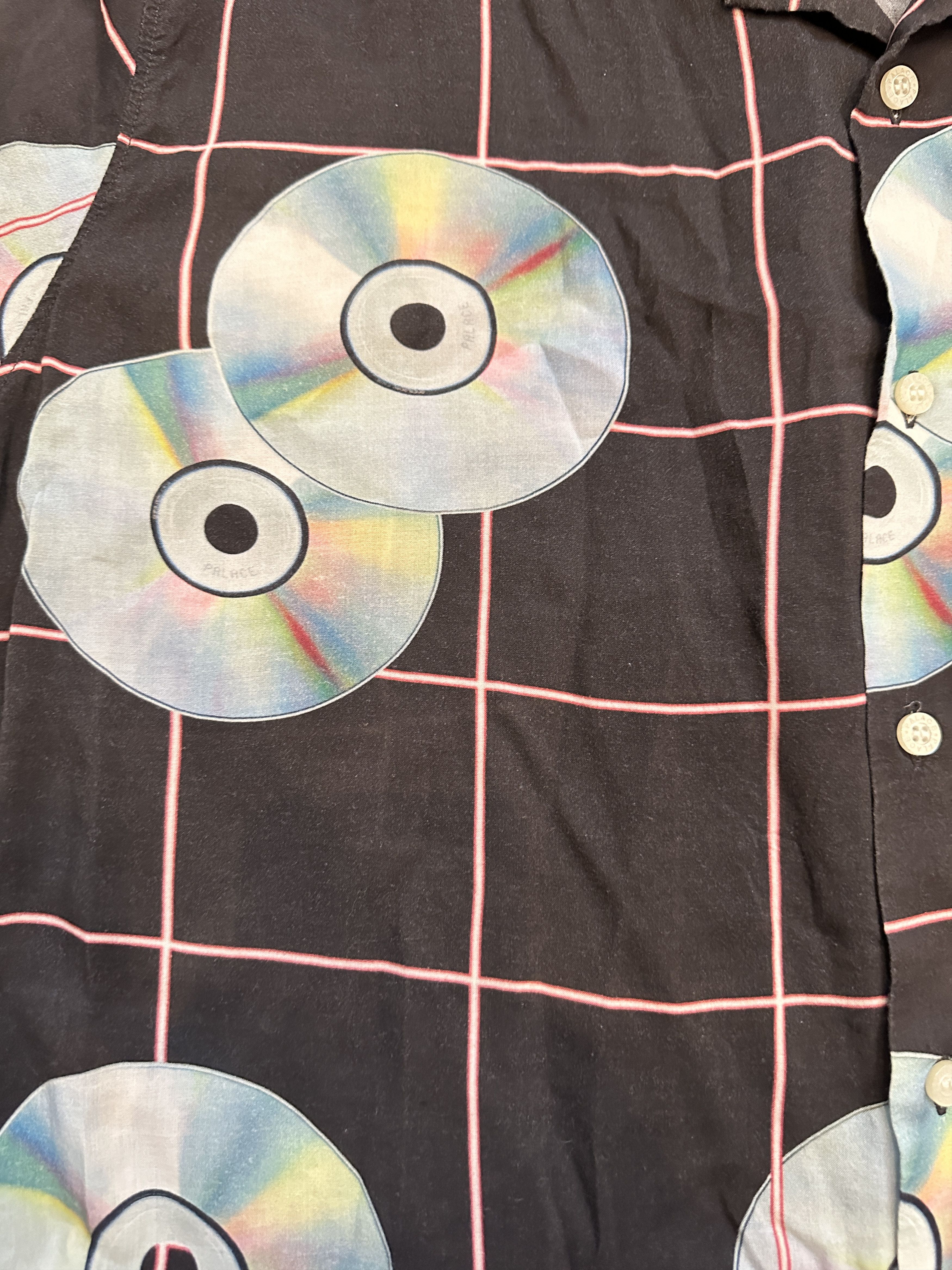 Palace Palace CD Disc Button Up Short Sleeve Rayon Shirt Size US L / EU 52-54 / 3 - 4 Thumbnail