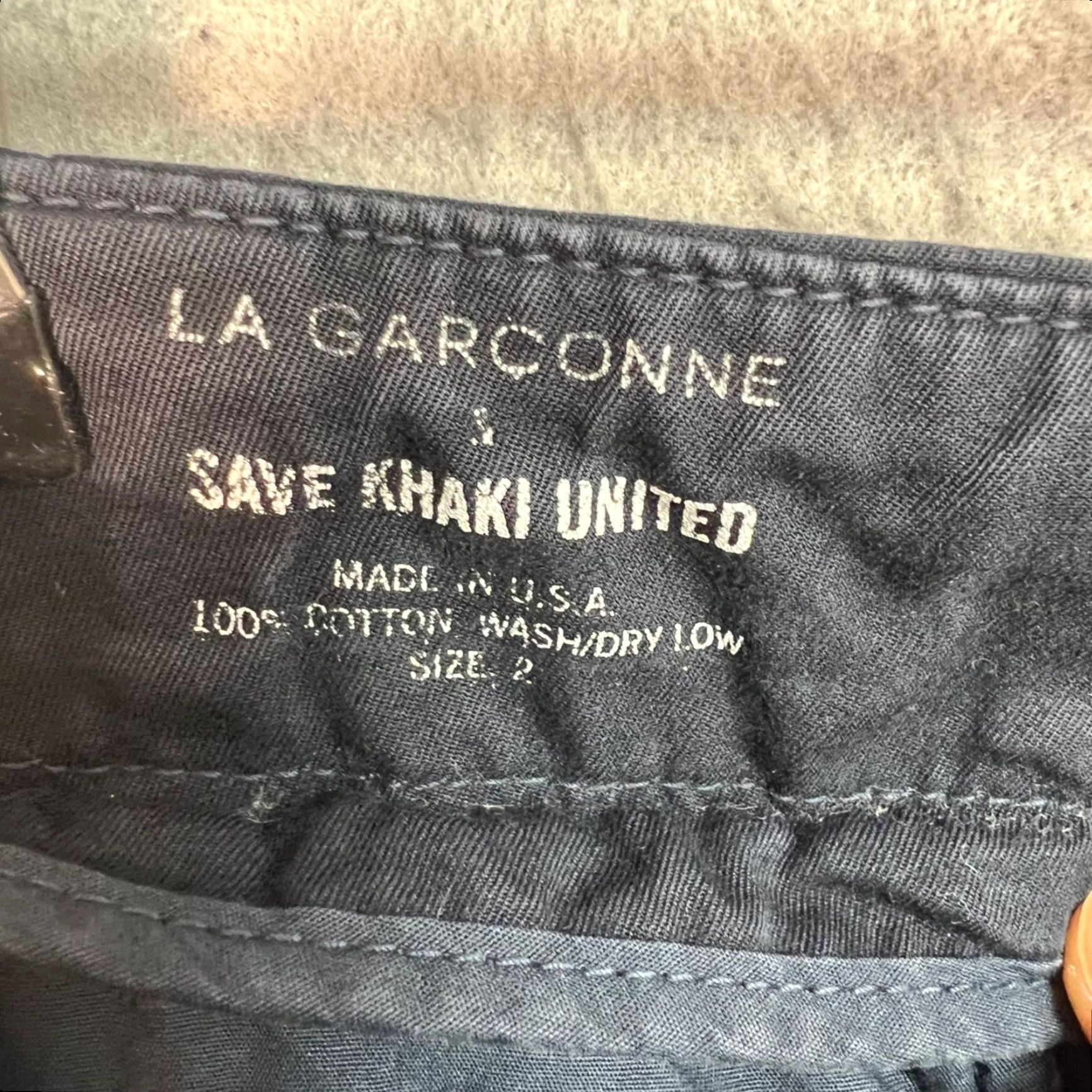 Save Khaki United VINTAGE Save Khaki United Navy Blue Chino Pants 2 Regular 28x25 Cotton Flat Front Straight Womens Size 26" / US 2 / IT 38 - 3 Thumbnail