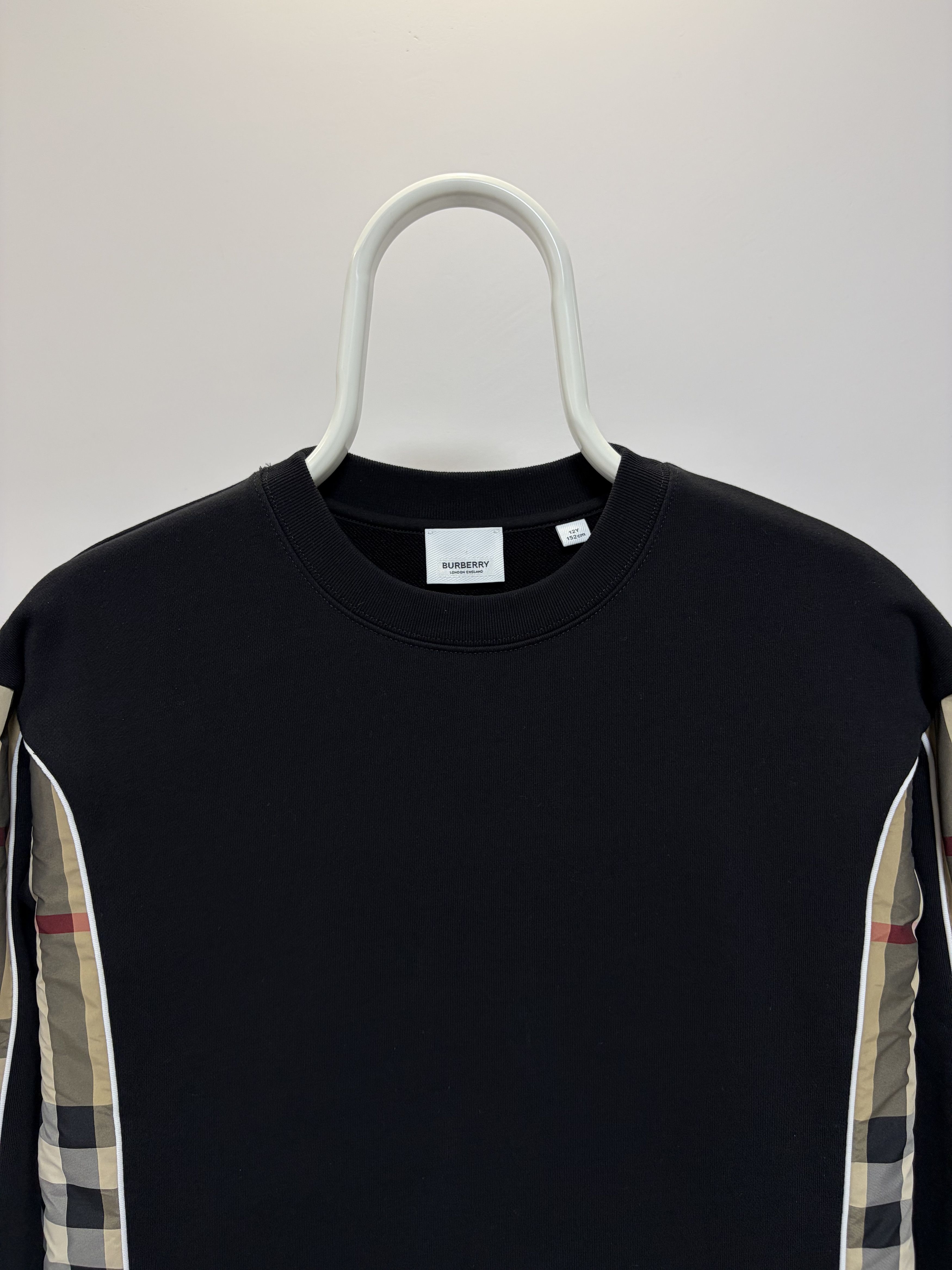 Burberry BURBERRY Sweatshirt Check Panel Nova Crewneck Kids 12Y 152cm Size US XS / EU 42 / 0 - 8 Thumbnail