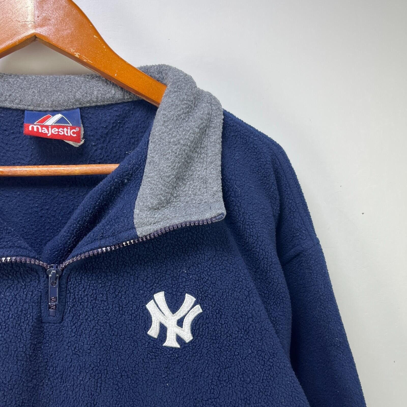 Majestic Vintage 90s New York Yankees Fleece Sweater 2XL Size ONE SIZE - 3 Thumbnail