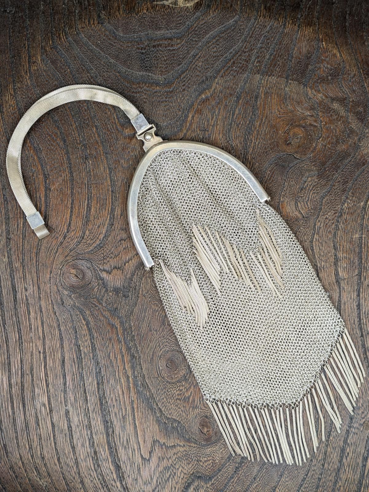 Other 1920's coloured silver metal mesh chainmail wristlet bag Size ONE SIZE - 3 Thumbnail