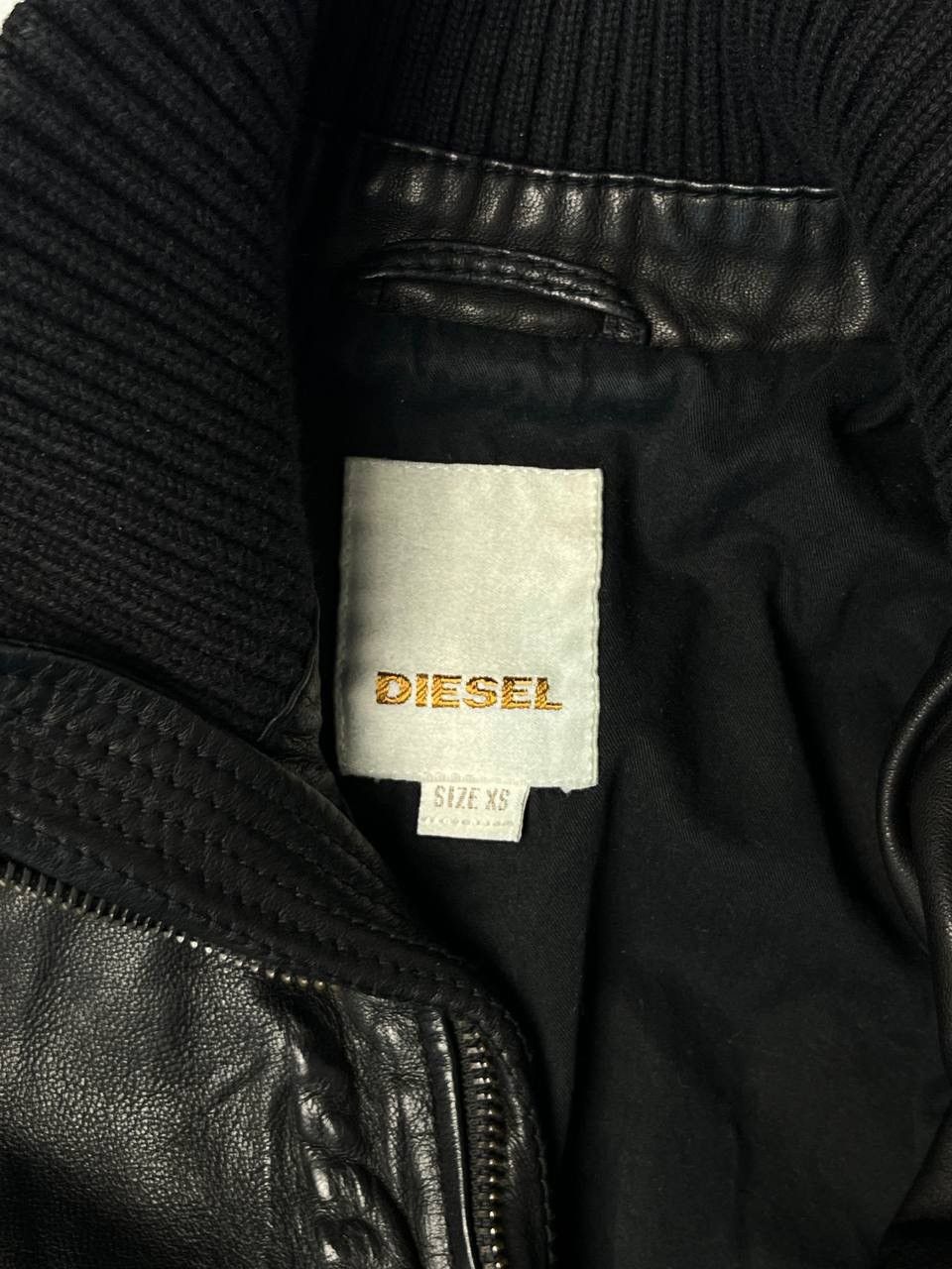 Diesel Vintage Diesel Chain Embellished Leather Blouson Jacket Size US XS / EU 42 / 0 - 8 Thumbnail