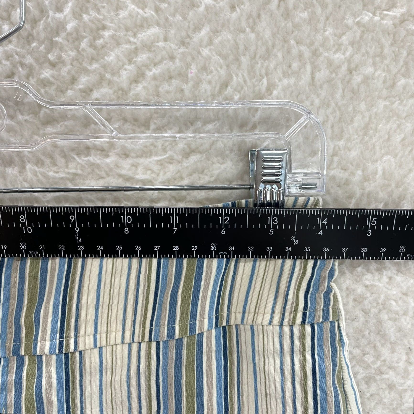 Vintage VINTAGE 90s Y2K Striped Mini Skirt Blue M Women's 6/8 27/28 Grunge Corpcore Size 32" / US 10 / IT 46 - 4 Thumbnail