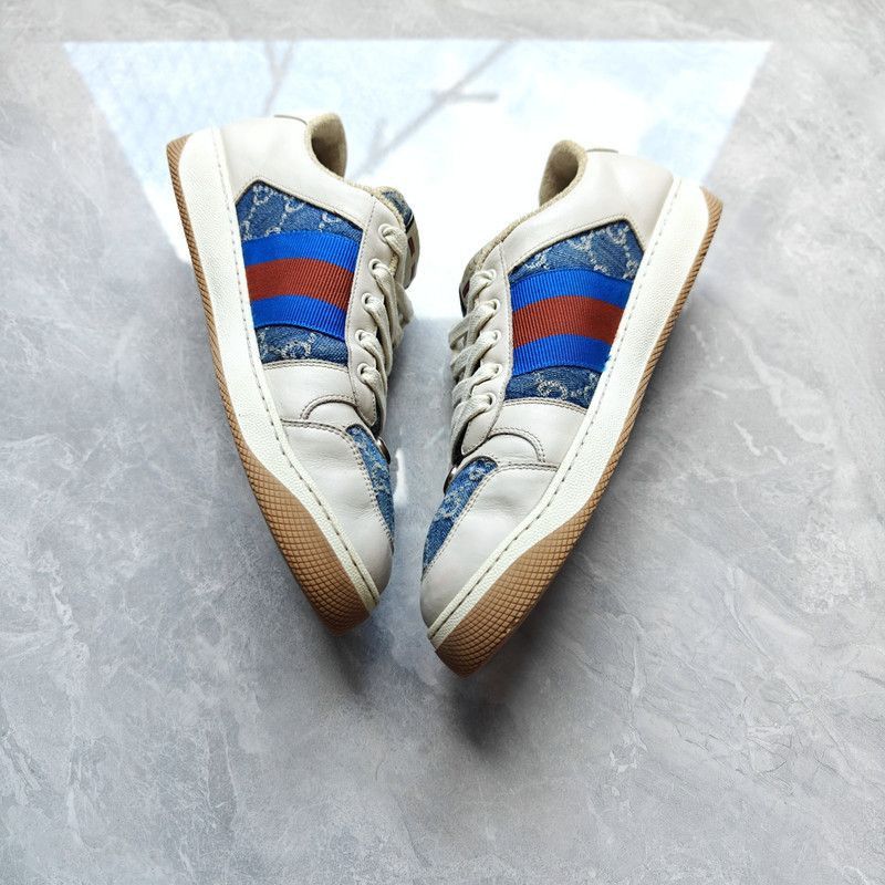 Gucci Gucci Screener Denim Fashion Sneakers for Men - Size US 9 / EU 42 - 7 Thumbnail