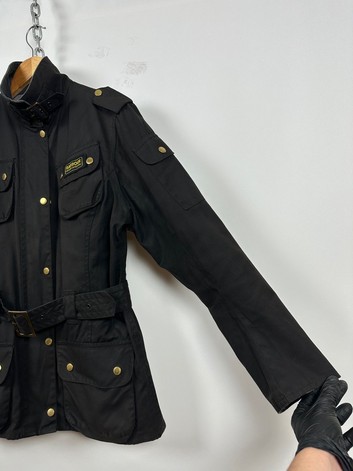 Barbour Barbour International Utility Black Waxed Motorcycle Jacket Size L / US 10 / IT 46 - 13 Thumbnail