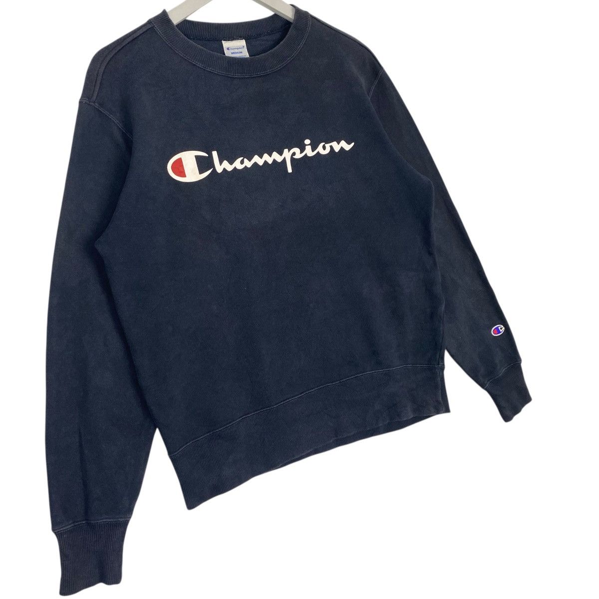 Other Vintage Champion Logo Crewneck Sweatshirt Navy Blue Size US L / EU 52-54 / 3 - 3 Thumbnail