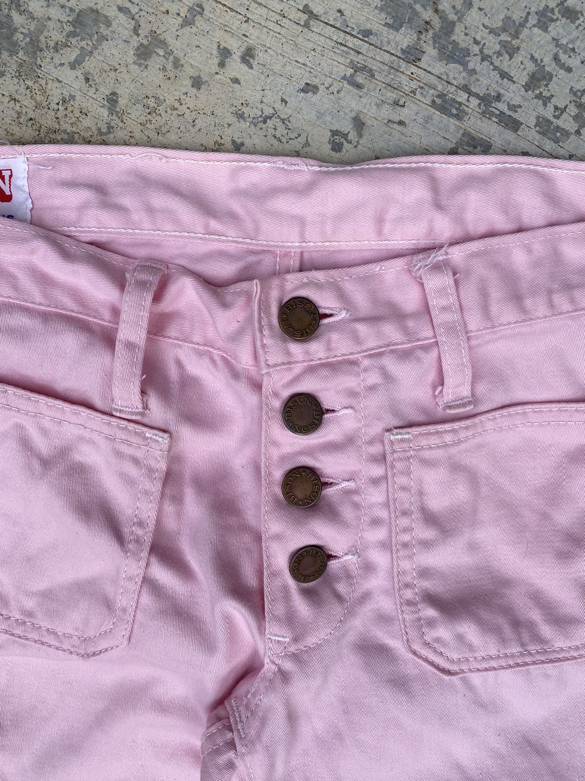 Japanese Brand Vintage Bison bell bottom flare pants Size 29" - 3 Thumbnail