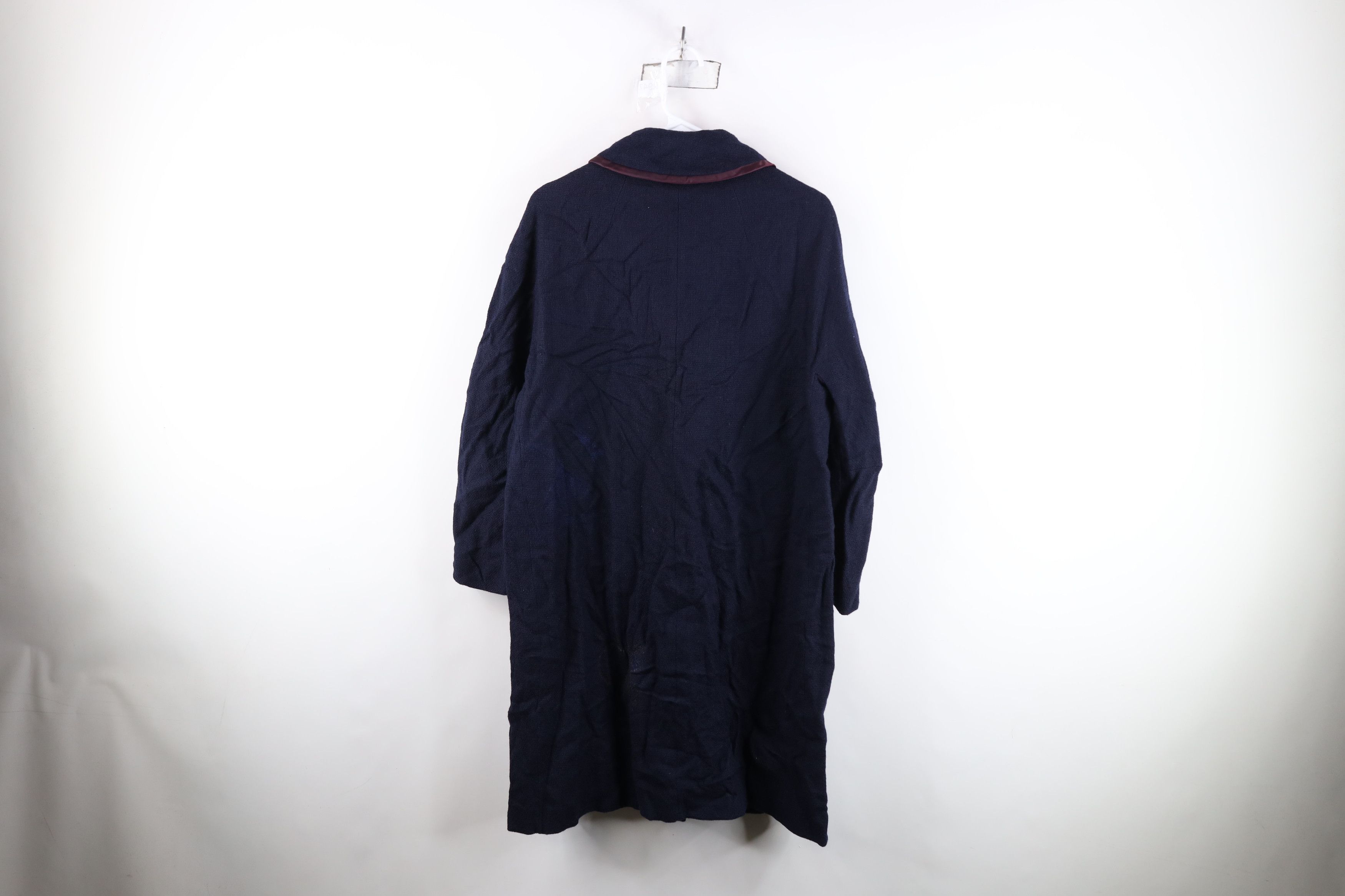 Vintage Vintage 40s 50s Rockabilly Tweed Satin Trim Coat Jacket USA Size L / US 10 / IT 46 - 13 Thumbnail