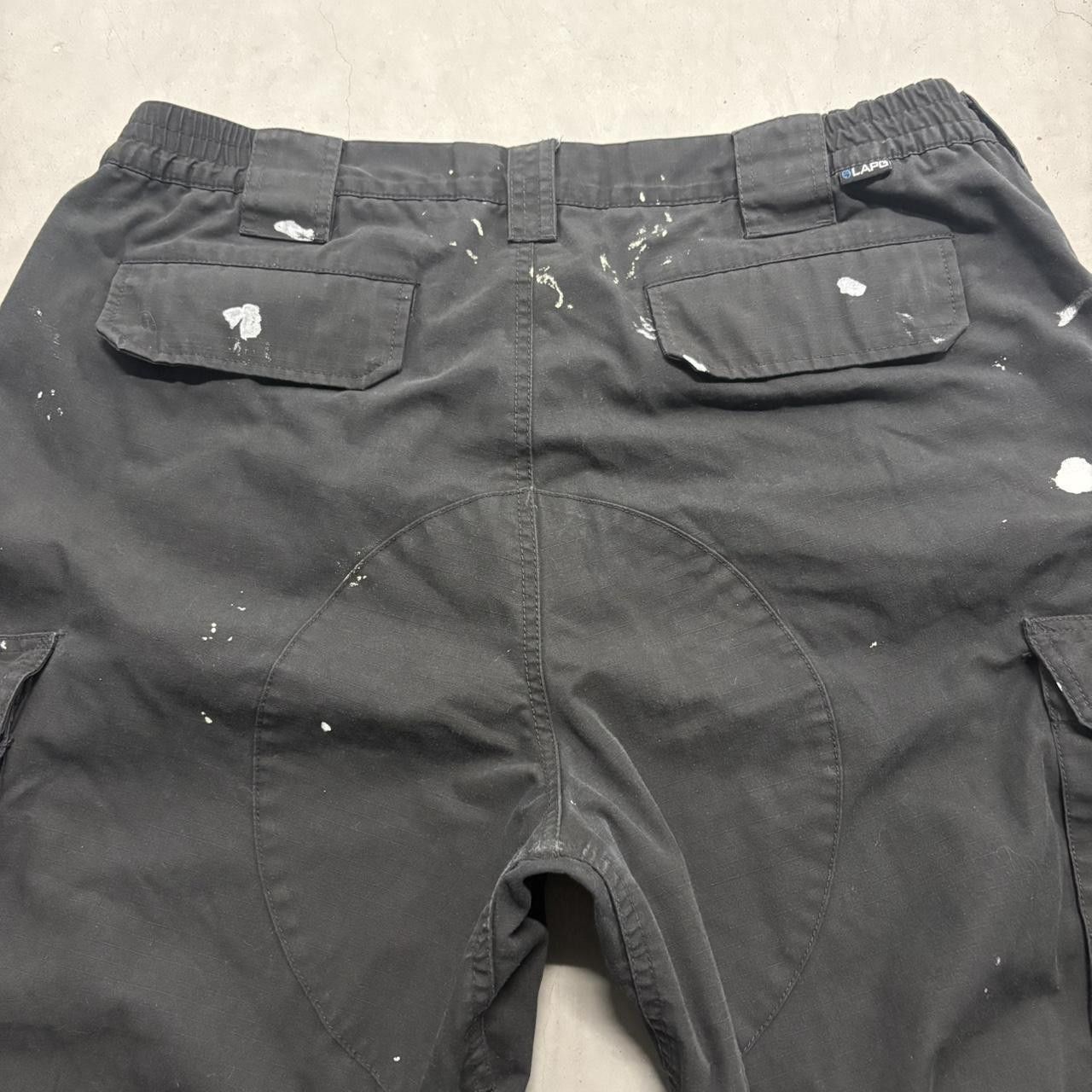 Vintage Crazy Vintage Y2K 2000s Baggy Black Paint Splatter Streetwear Style Grunge Cargo Pants! Size US 36 / EU 52 - 7 Thumbnail