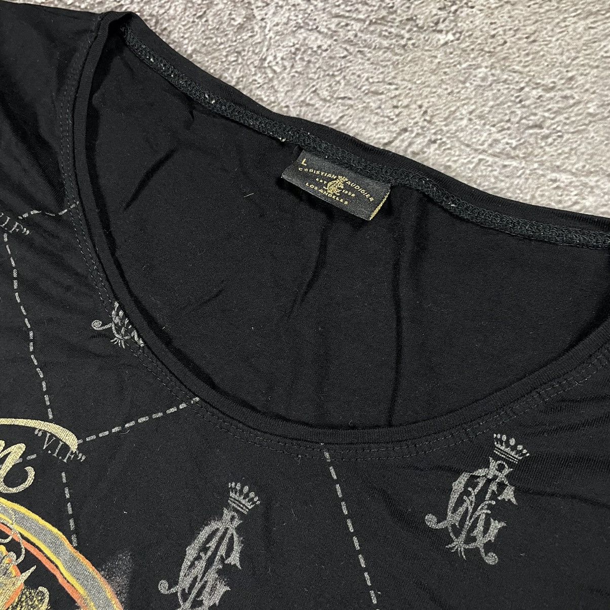 Band Tees VINTAGE Y2K ED HARDY CHRISTIAN AUDIGIER TEE ART ABSTRACT Size L / US 10 / IT 46 - 7 Thumbnail